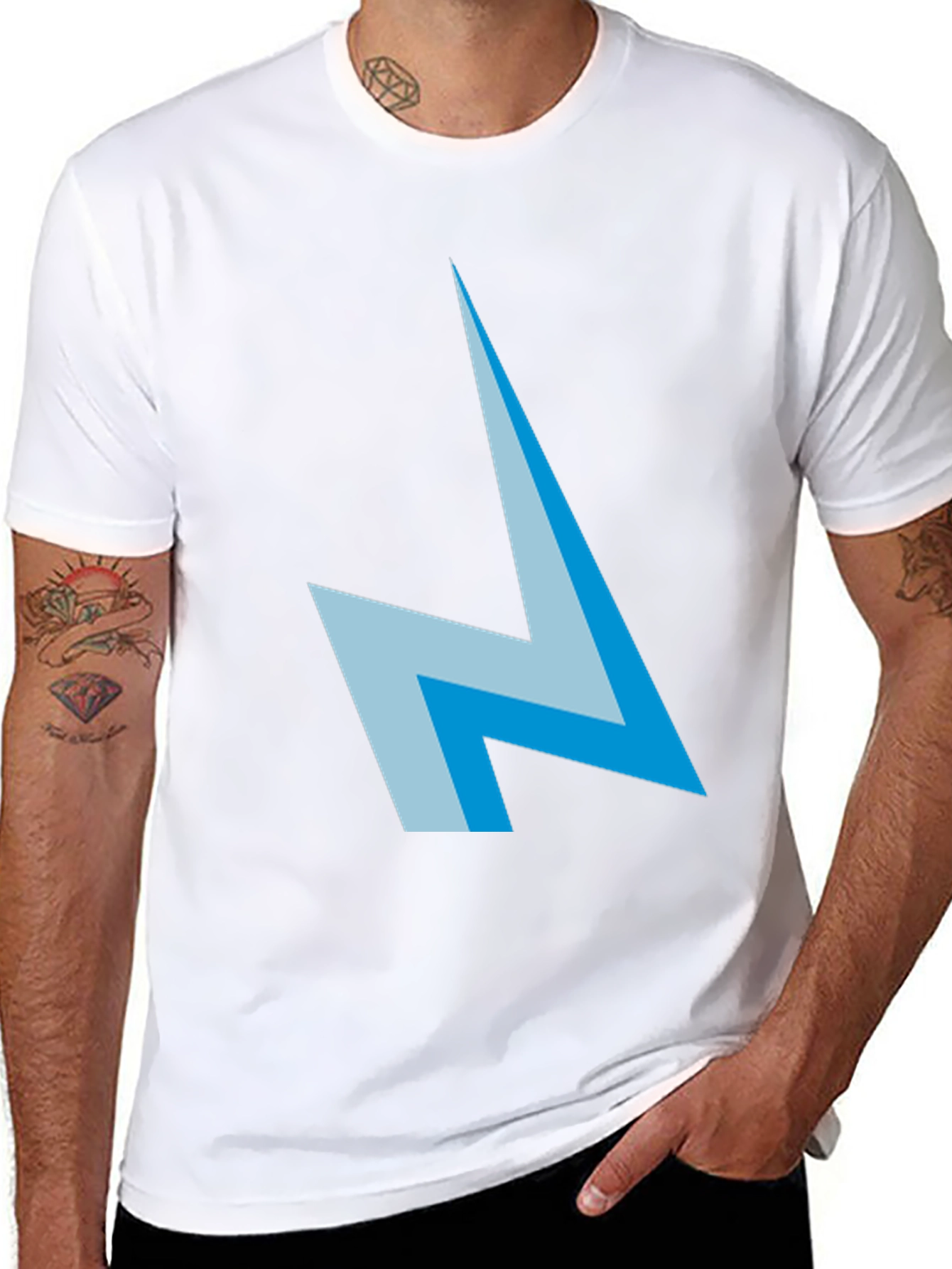 Lightning Bolt Graphic Tee - Stylish Mens T-Shirt