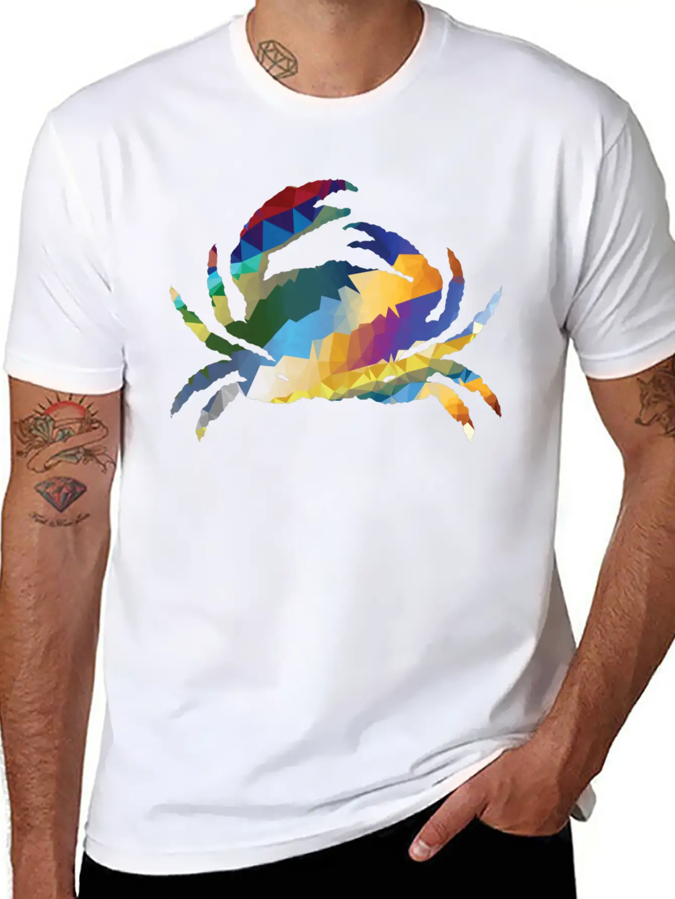Crab Gift Idea Exclusive Design Graphic Artwork Stylish Everyday T-Shirt – Unisex Basic Cotton Tee