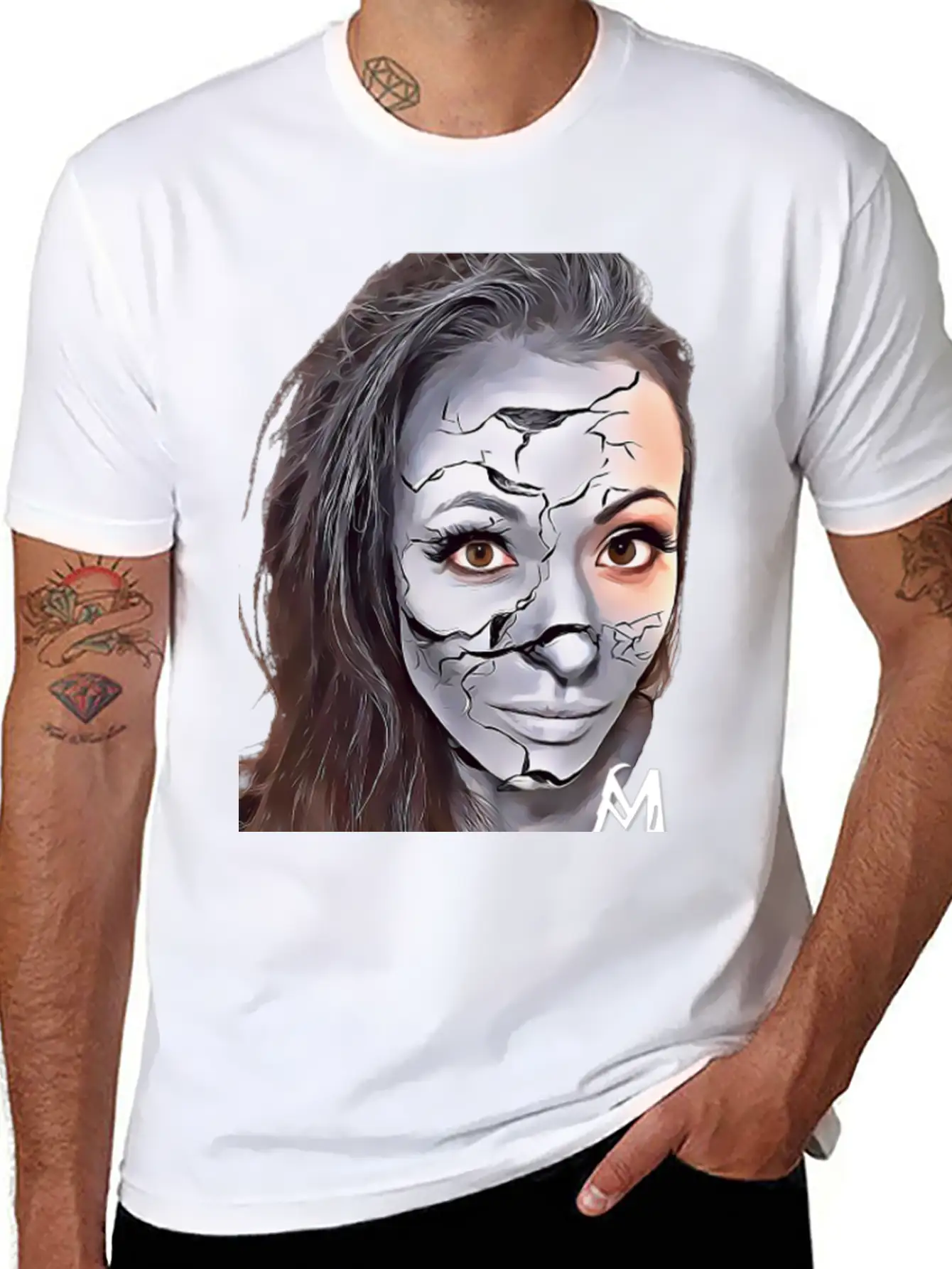 Cracked Concrete Comfortable Minimalist Graphic Tee – Summer Style Essential