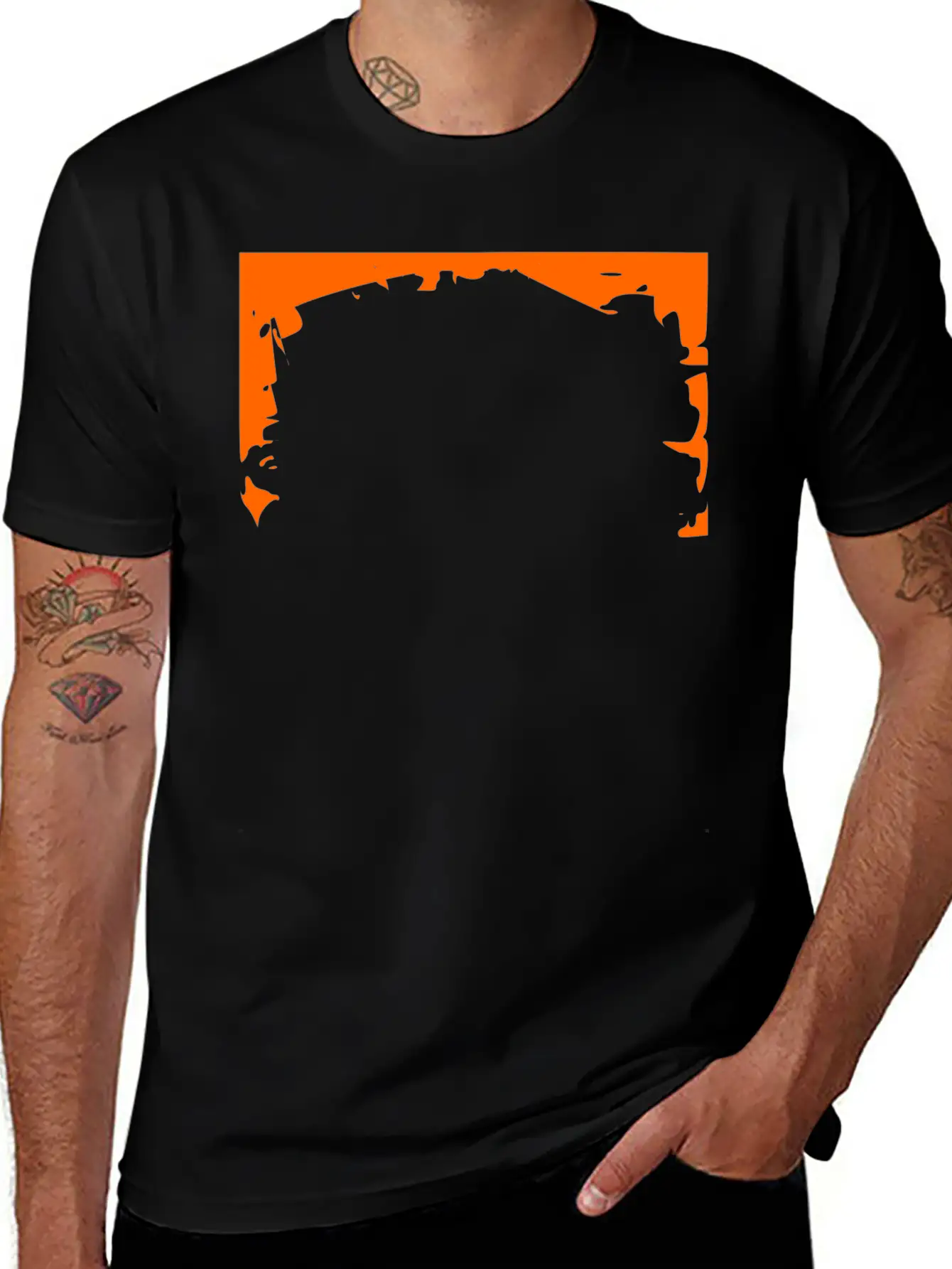Crash Frame Orange Stylish Everyday T-Shirt – Unisex Basic Cotton Tee