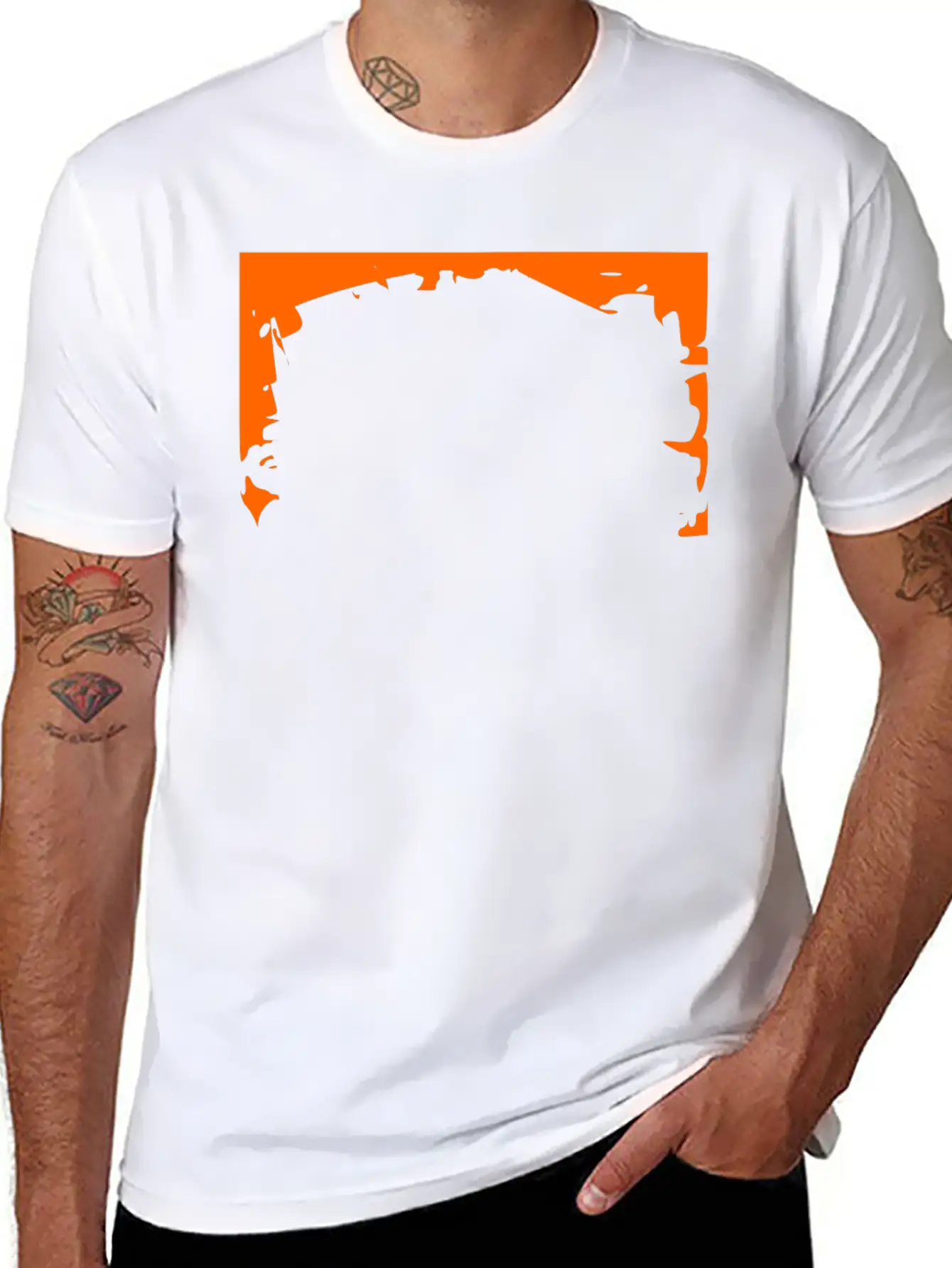 Crash Frame Orange Stylish Everyday T-Shirt – Unisex Basic Cotton Tee