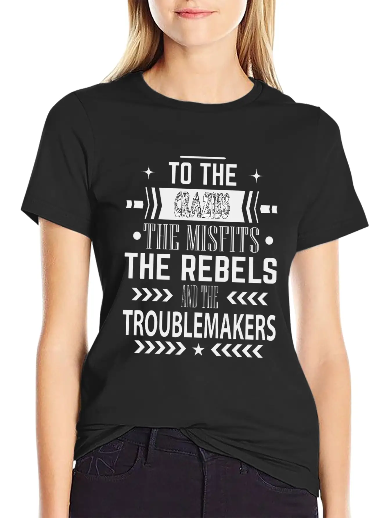Crazies The Misfits The Rebels & Troublemakers BK Basic Graphic T-Shirt – Daily Comfort In Soft Cotton