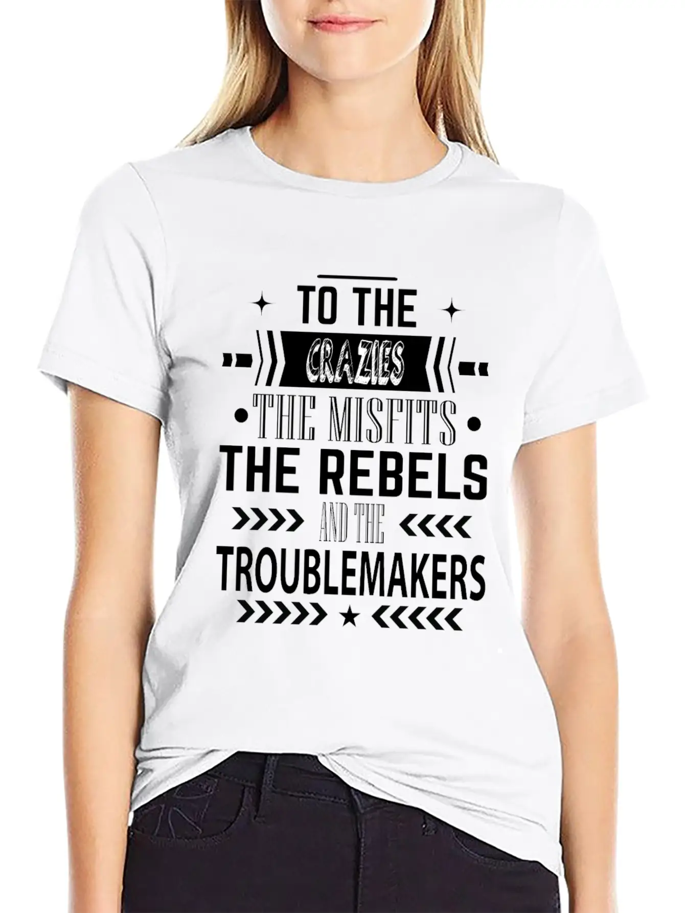 Crazies The Misfits The Rebels & Troublemakers BK Basic Graphic T-Shirt – Daily Comfort In Soft Cotton