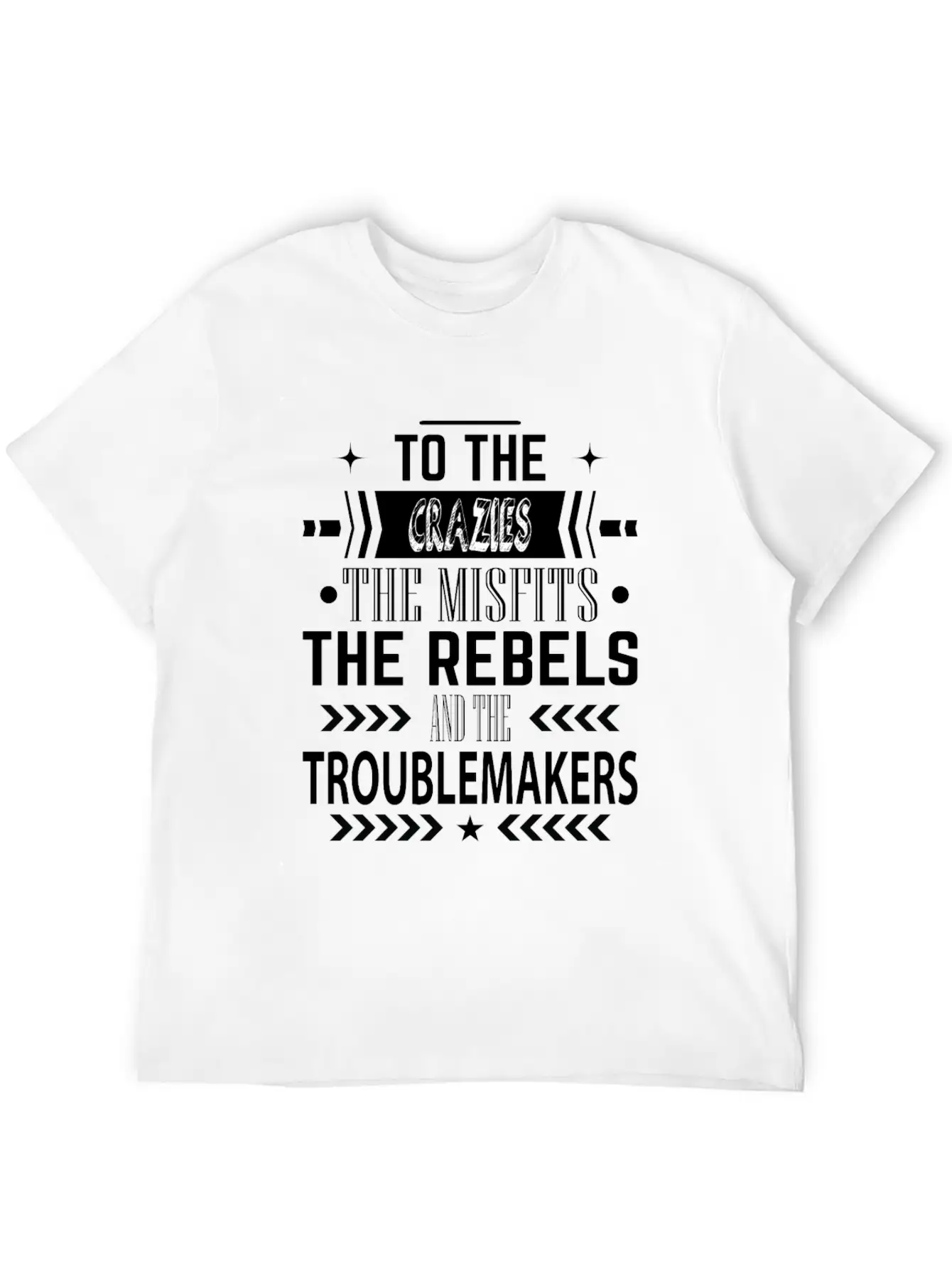 Crazies The Misfits The Rebels & Troublemakers BK Basic Graphic T-Shirt – Daily Comfort In Soft Cotton