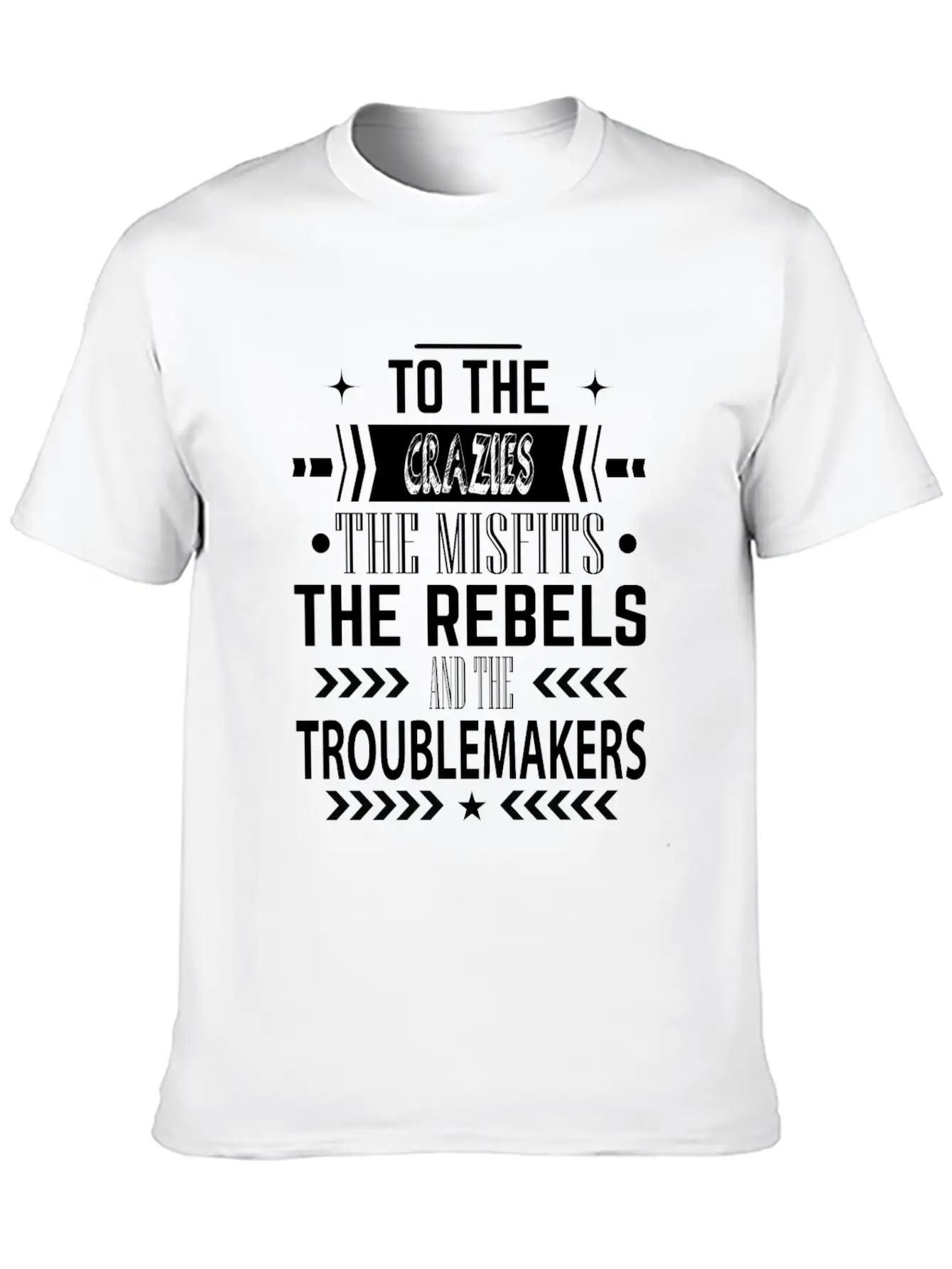 Crazies The Misfits The Rebels & Troublemakers BK Basic Graphic T-Shirt – Daily Comfort In Soft Cotton