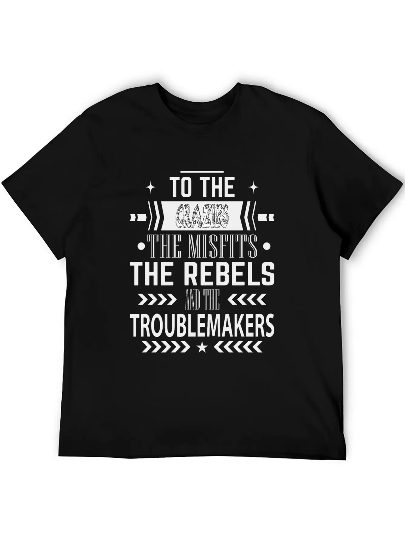Crazies The Misfits The Rebels & Troublemakers BK Basic Graphic T-Shirt – Daily Comfort In Soft Cotton