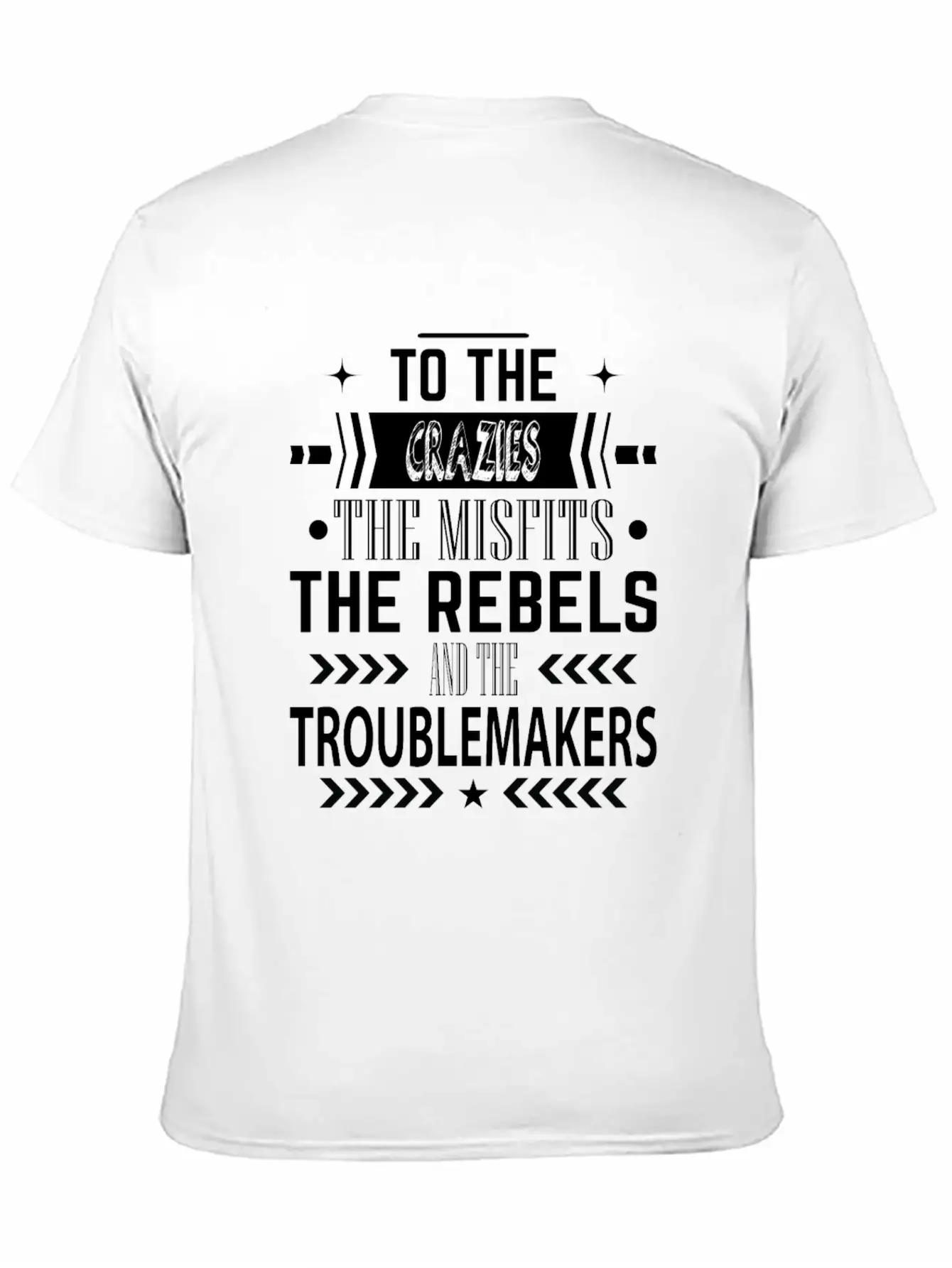 Crazies The Misfits The Rebels & Troublemakers BK Basic Graphic T-Shirt – Daily Comfort In Soft Cotton
