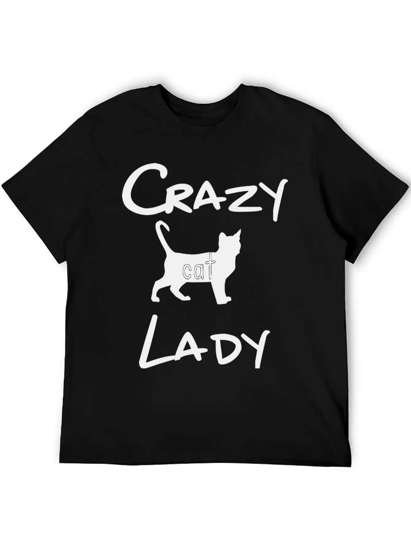 CRAZY CAT LADY Unisex Short Sleeve Soft Cotton T-Shirt – Casual Everyday Wear