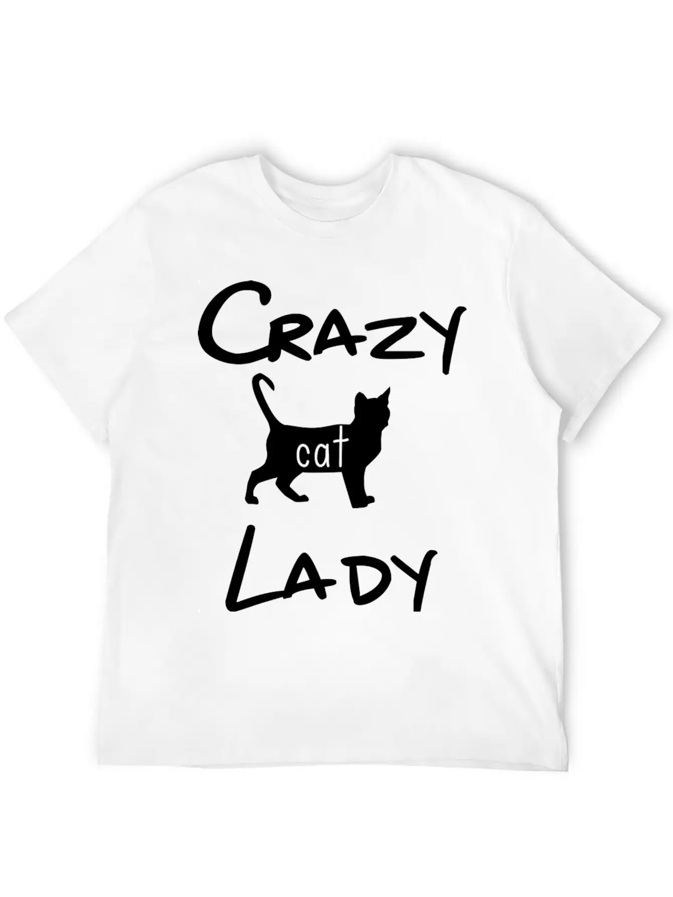 CRAZY CAT LADY Unisex Short Sleeve Soft Cotton T-Shirt – Casual Everyday Wear