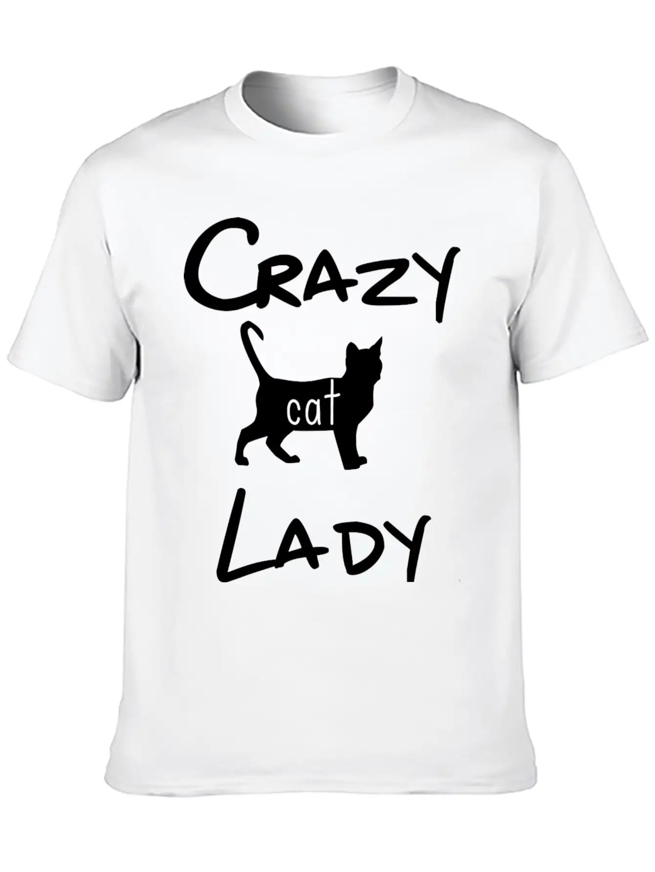 CRAZY CAT LADY Unisex Short Sleeve Soft Cotton T-Shirt – Casual Everyday Wear