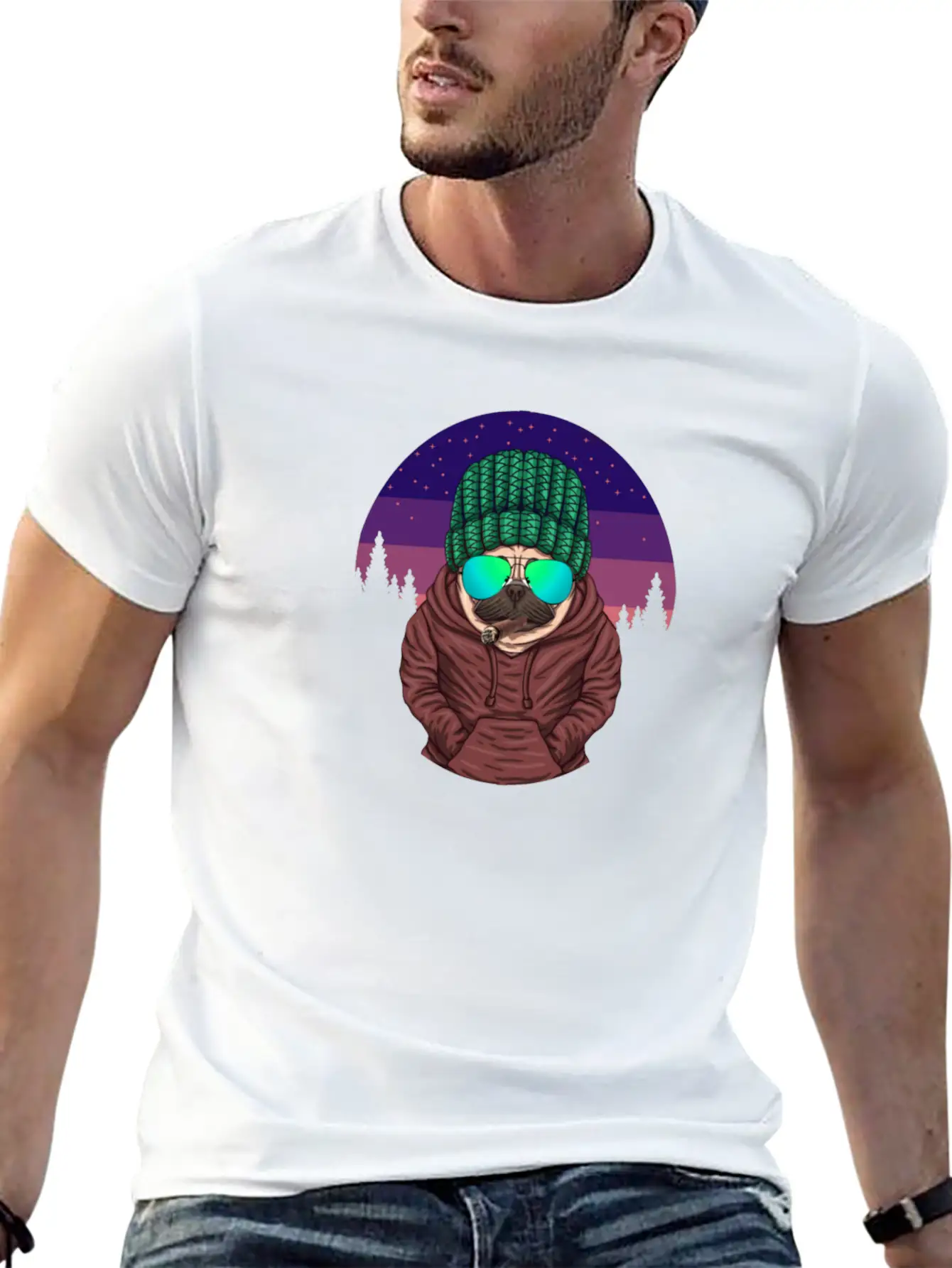 Crazy Dog Gift Timeless Short Sleeve Tee – Comfy And Minimalist Design