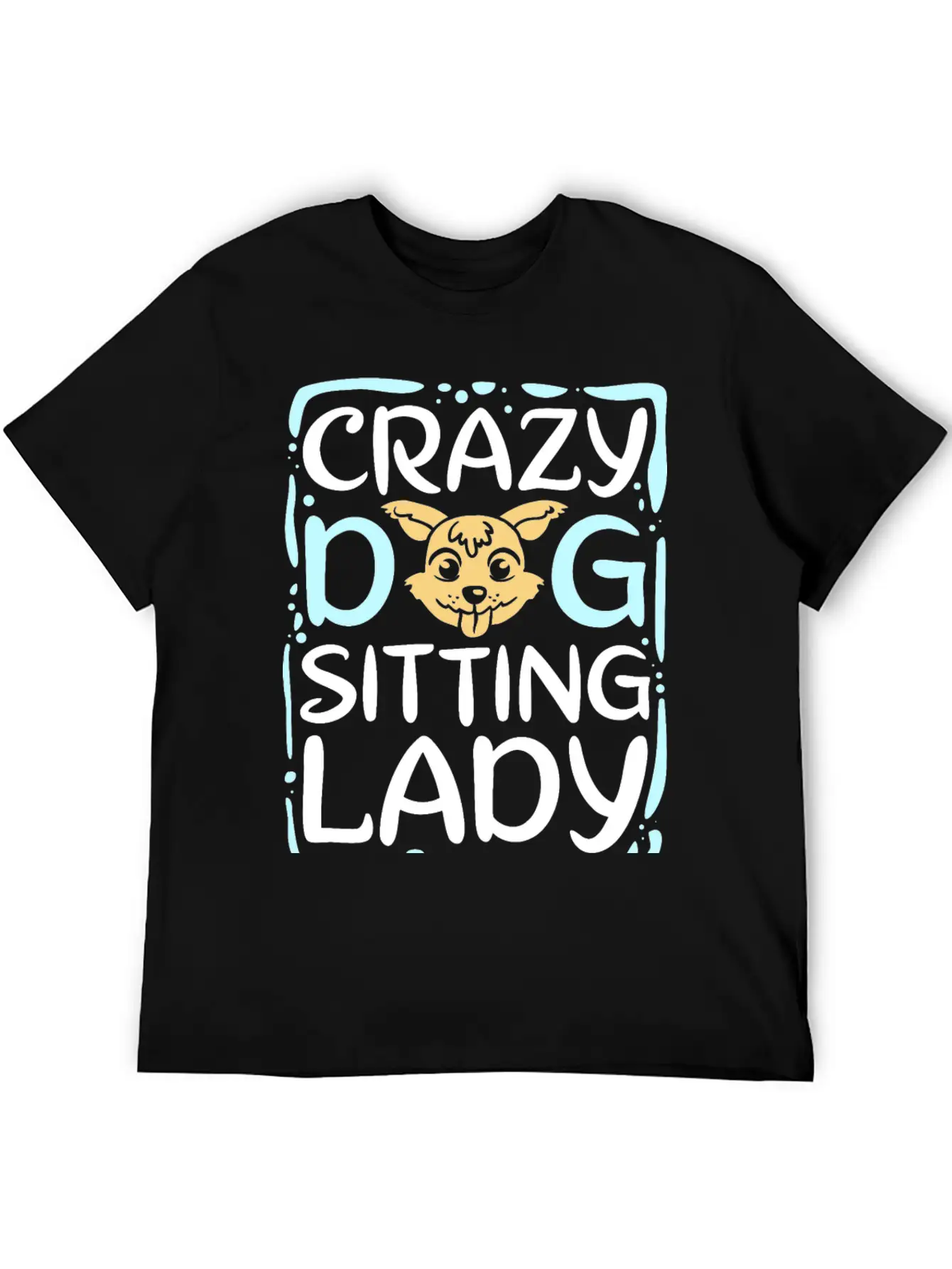 Crazy Dog Sitting Lady Timeless Short Sleeve Tee – Comfy And Minimalist Design