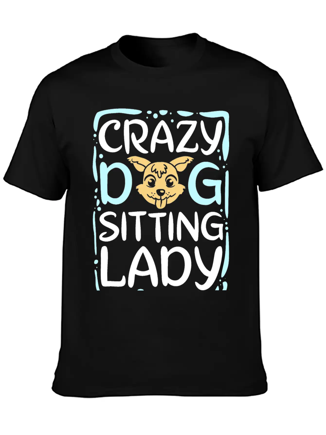 Crazy Dog Sitting Lady Timeless Short Sleeve Tee – Comfy And Minimalist Design