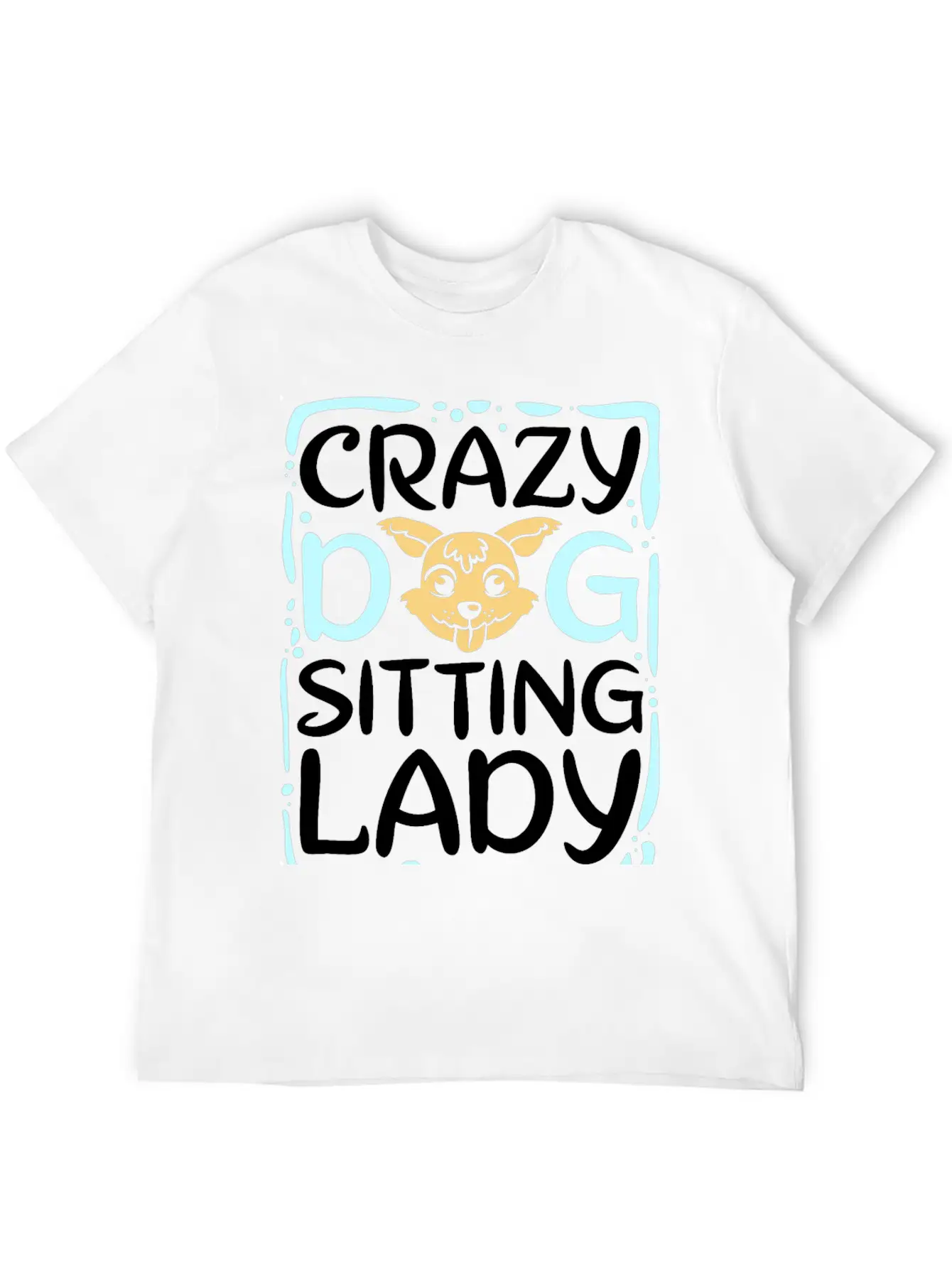 Crazy Dog Sitting Lady Timeless Short Sleeve Tee – Comfy And Minimalist Design
