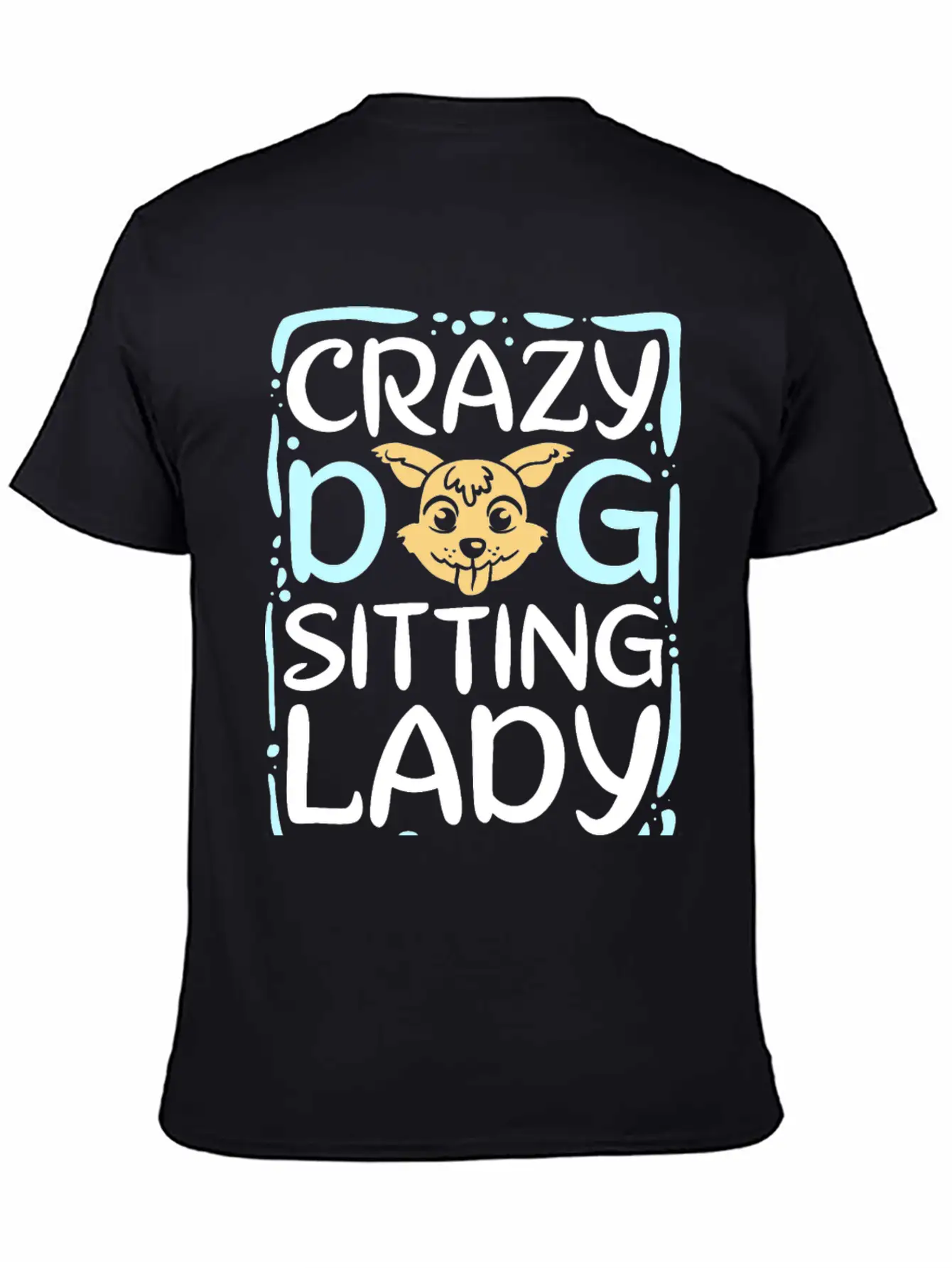 Crazy Dog Sitting Lady Timeless Short Sleeve Tee – Comfy And Minimalist Design