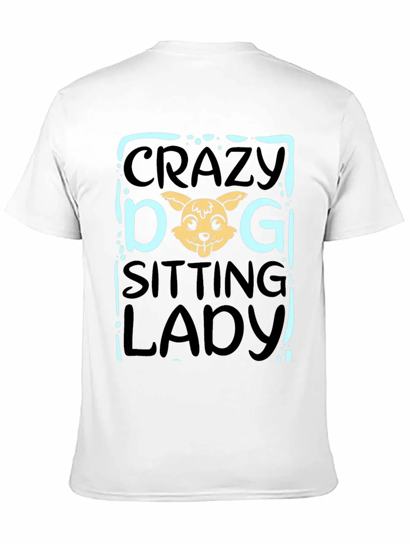 Crazy Dog Sitting Lady Timeless Short Sleeve Tee – Comfy And Minimalist Design