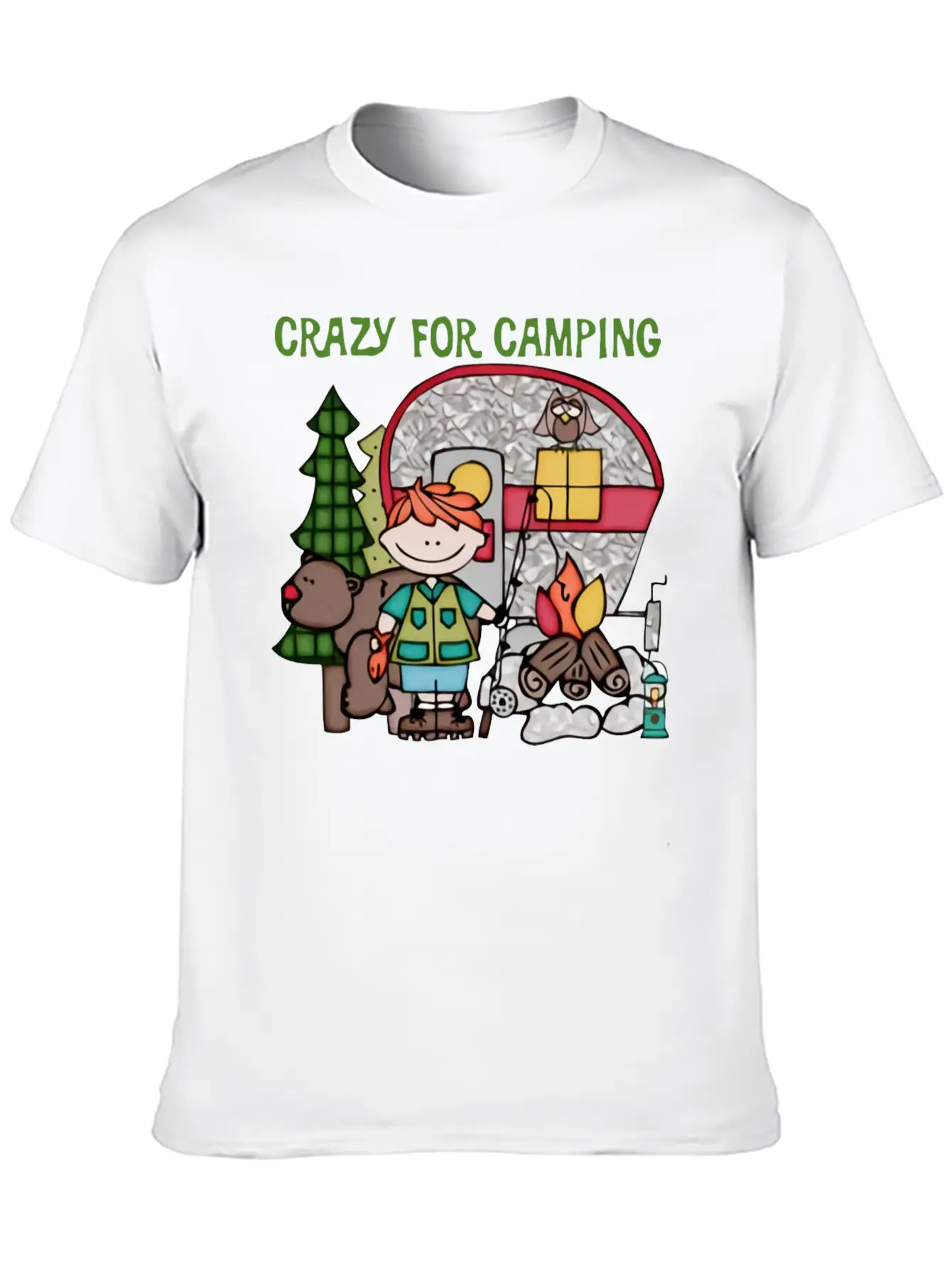 Crazy For Camping Timeless Short Sleeve Tee – Comfy And Minimalist Design