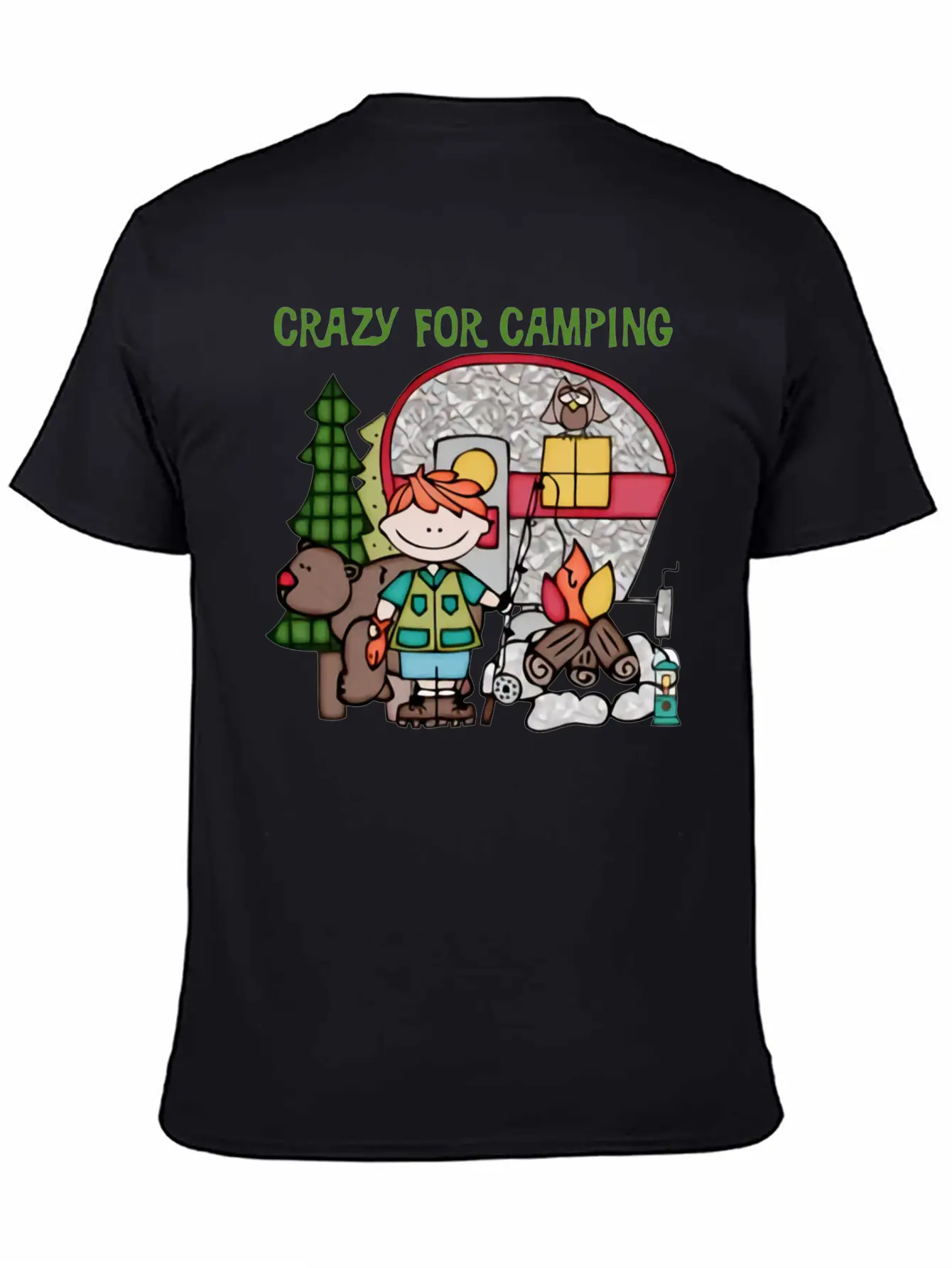 Crazy For Camping Timeless Short Sleeve Tee – Comfy And Minimalist Design