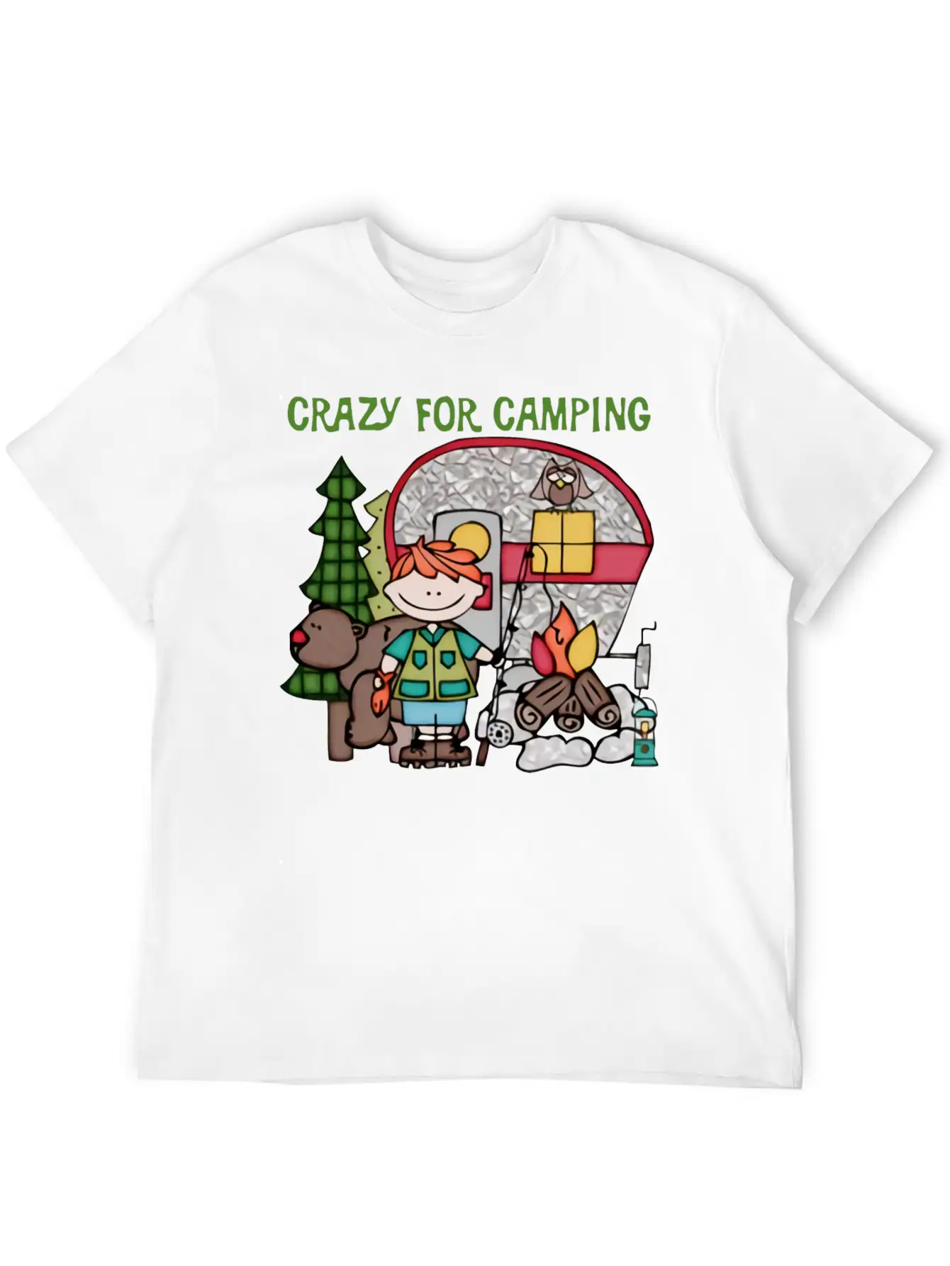 Crazy For Camping Timeless Short Sleeve Tee – Comfy And Minimalist Design