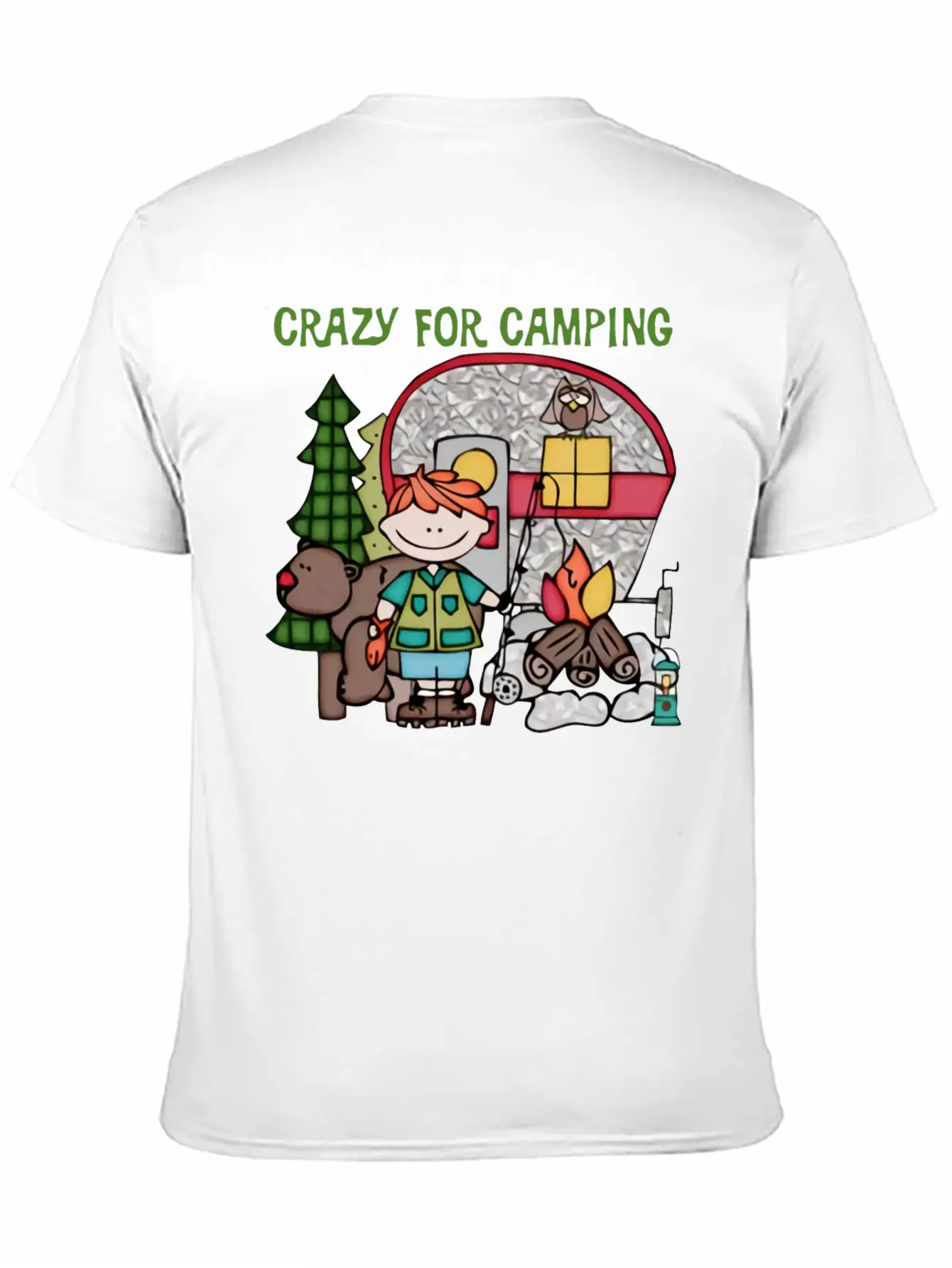 Crazy For Camping Timeless Short Sleeve Tee – Comfy And Minimalist Design