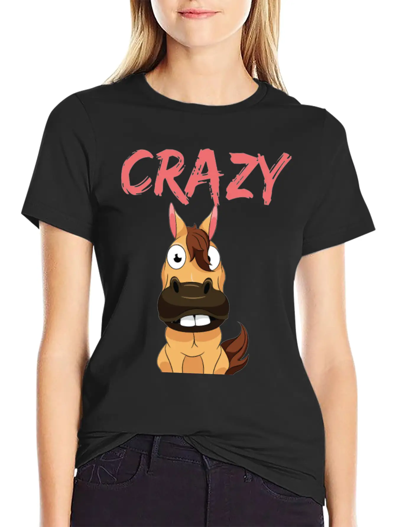 CRAZY HORSE Unisex Casual T-Shirt – Clean Design For Daily Comfort