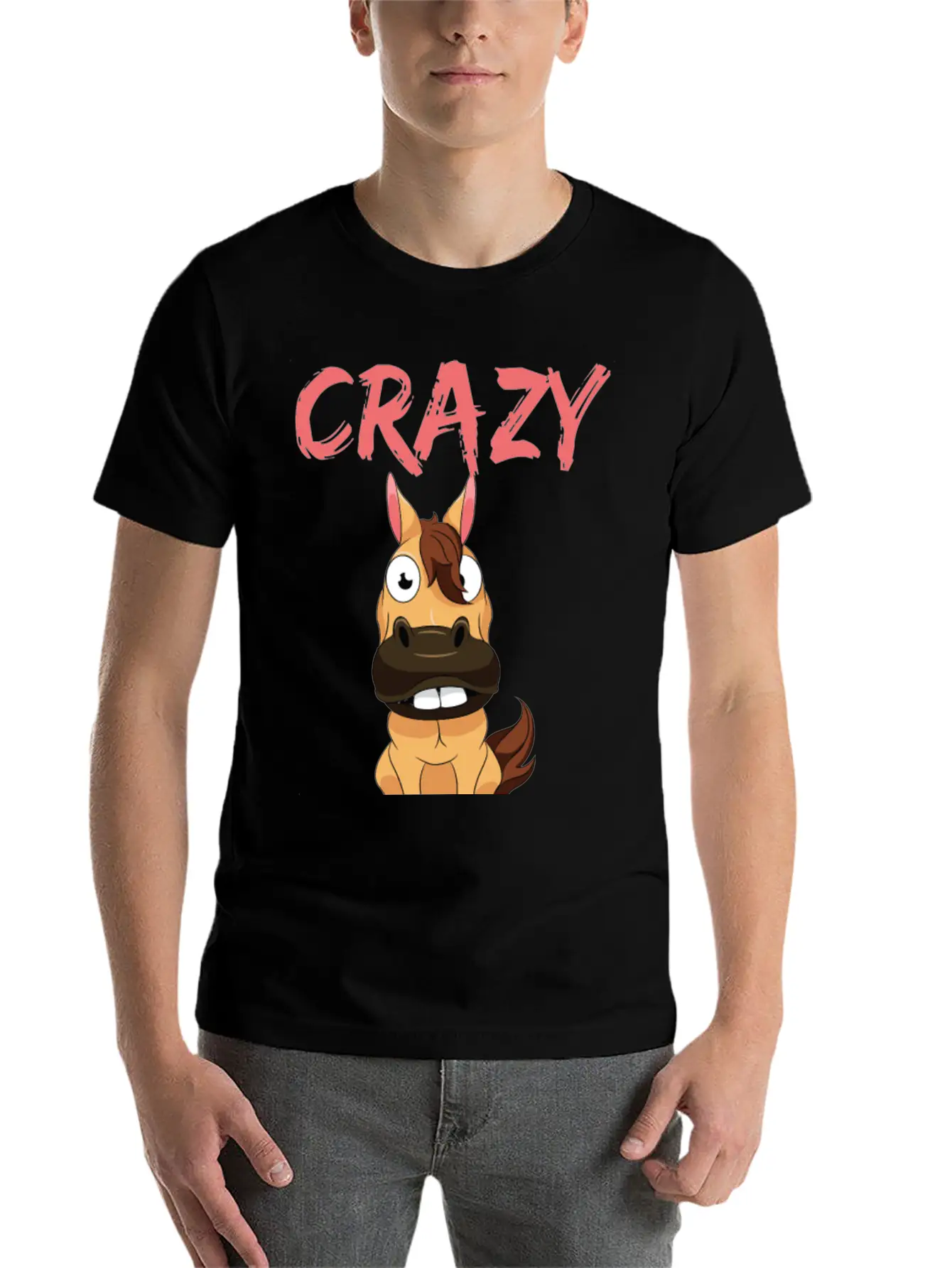 CRAZY HORSE Unisex Casual T-Shirt – Clean Design For Daily Comfort