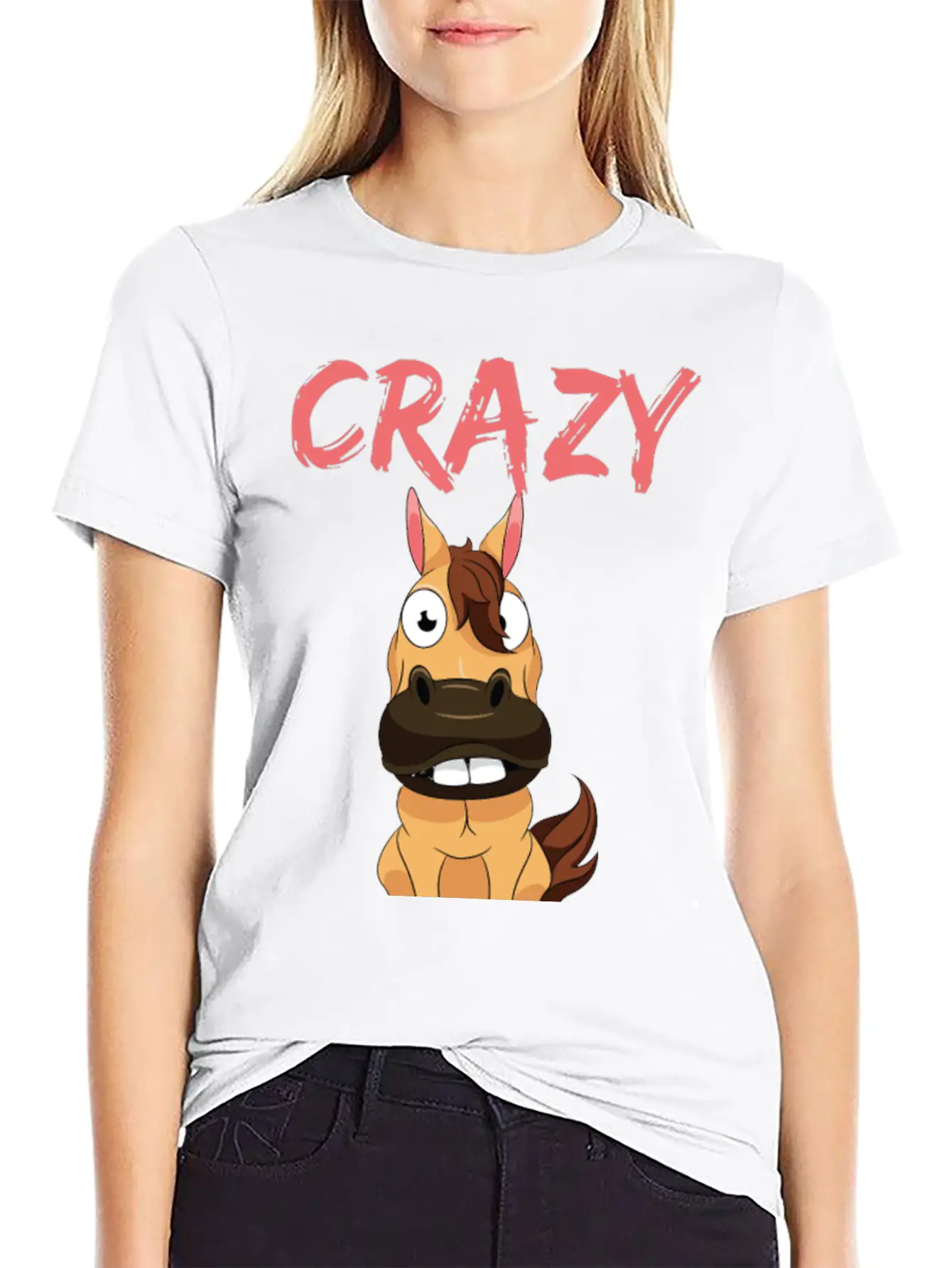 CRAZY HORSE Unisex Casual T-Shirt – Clean Design For Daily Comfort