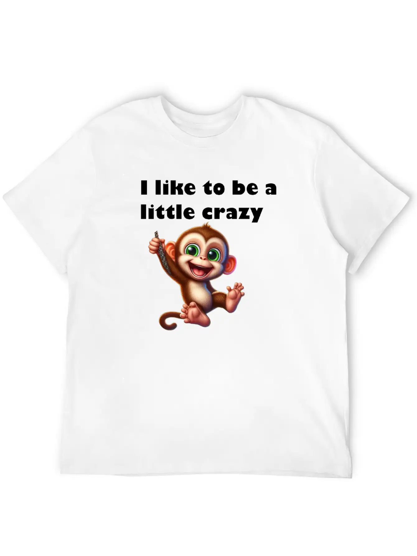 Crazy Monkey Unisex Short Sleeve Soft Cotton T-Shirt – Casual Everyday Wear