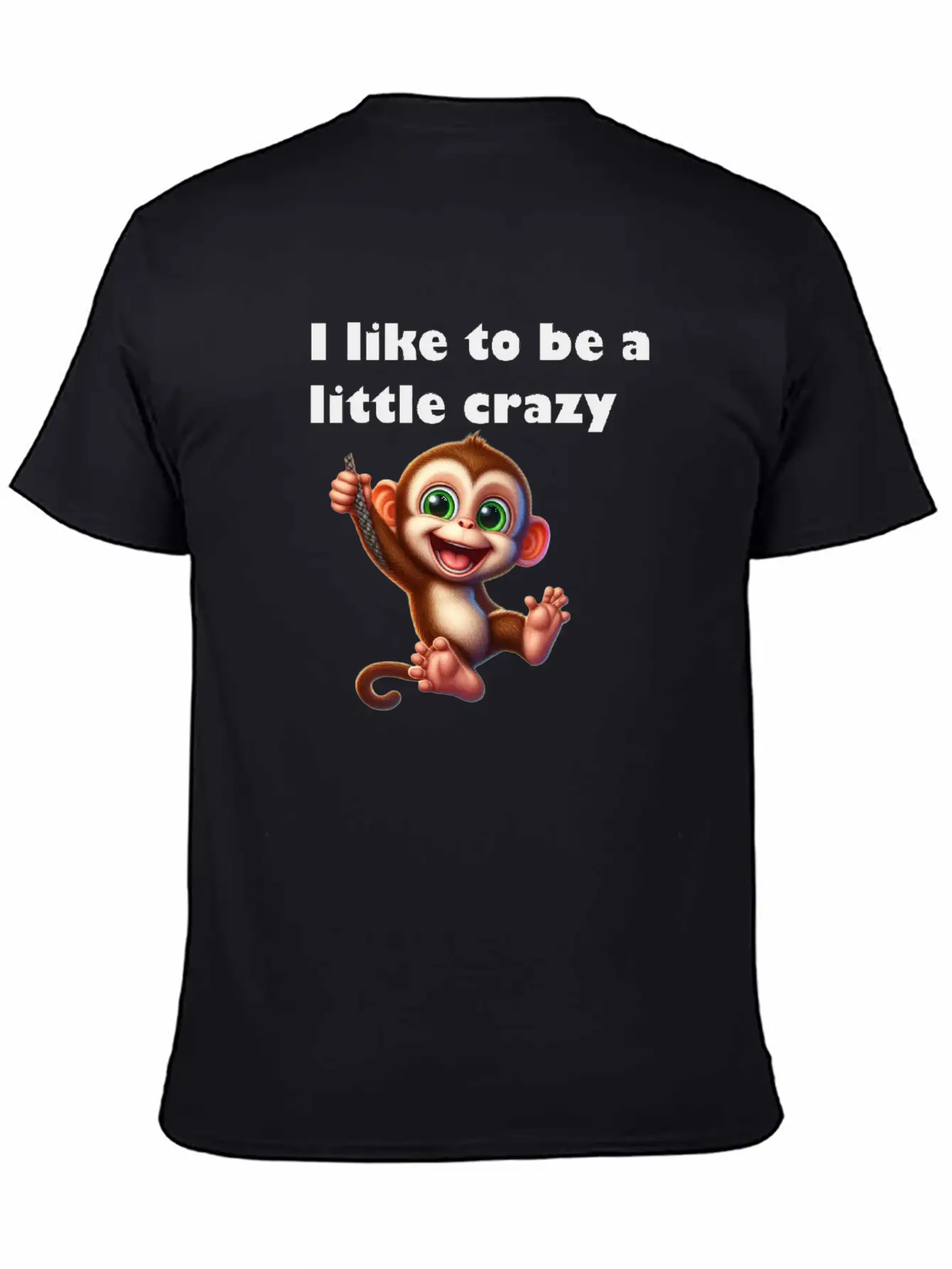 Crazy Monkey Unisex Short Sleeve Soft Cotton T-Shirt – Casual Everyday Wear