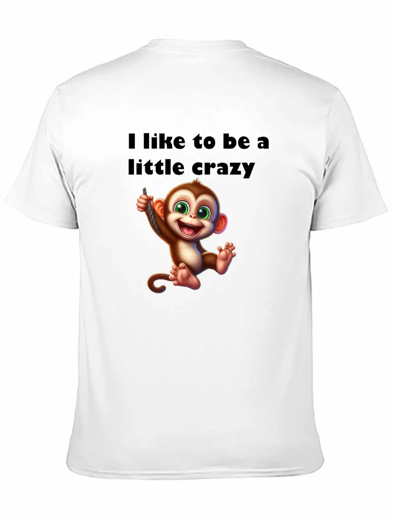 Crazy Monkey Unisex Short Sleeve Soft Cotton T-Shirt – Casual Everyday Wear