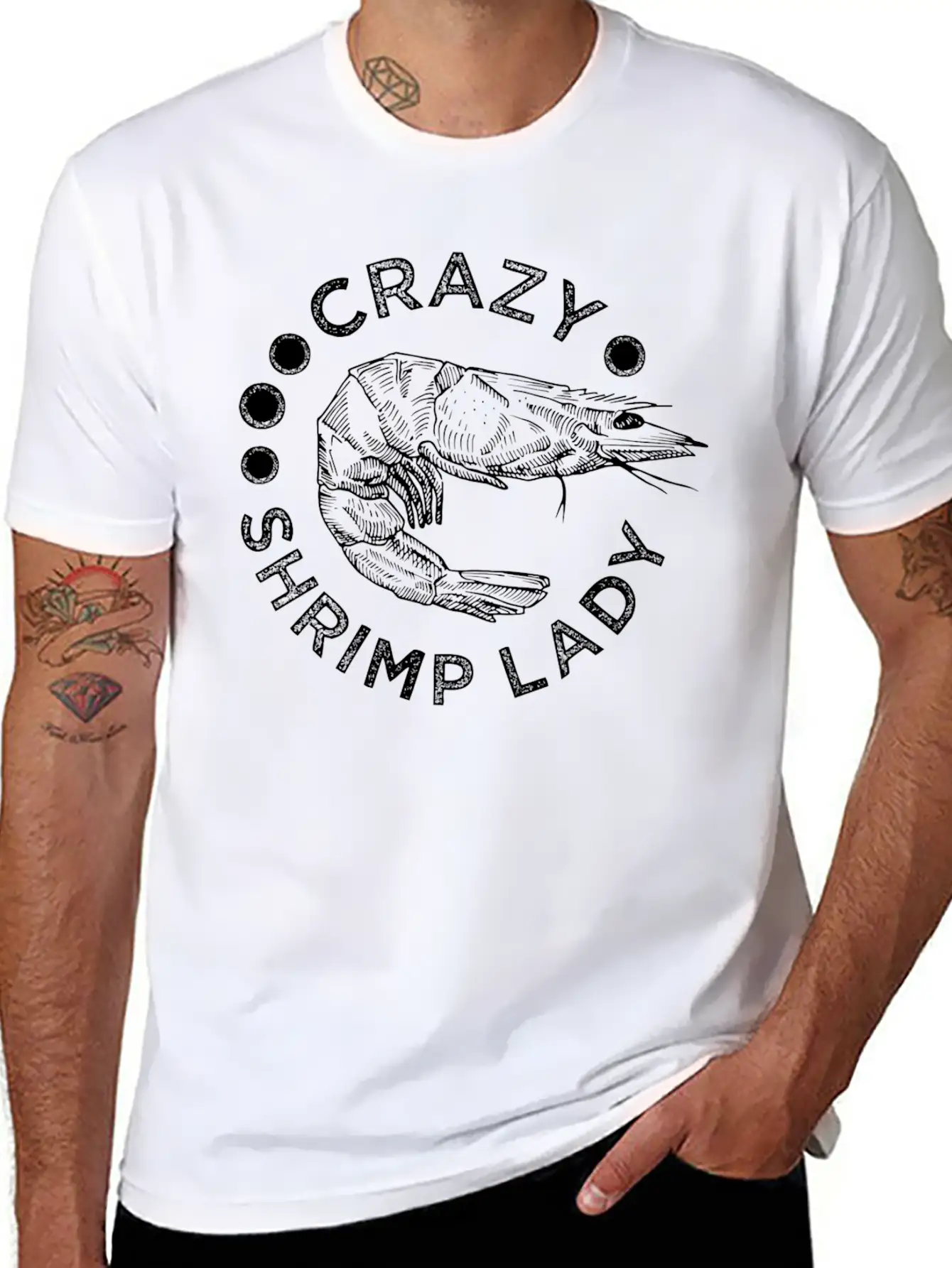 Crazy Shrimp Lady Essential Unisex Summer Tee – Soft Cotton Casual Fit