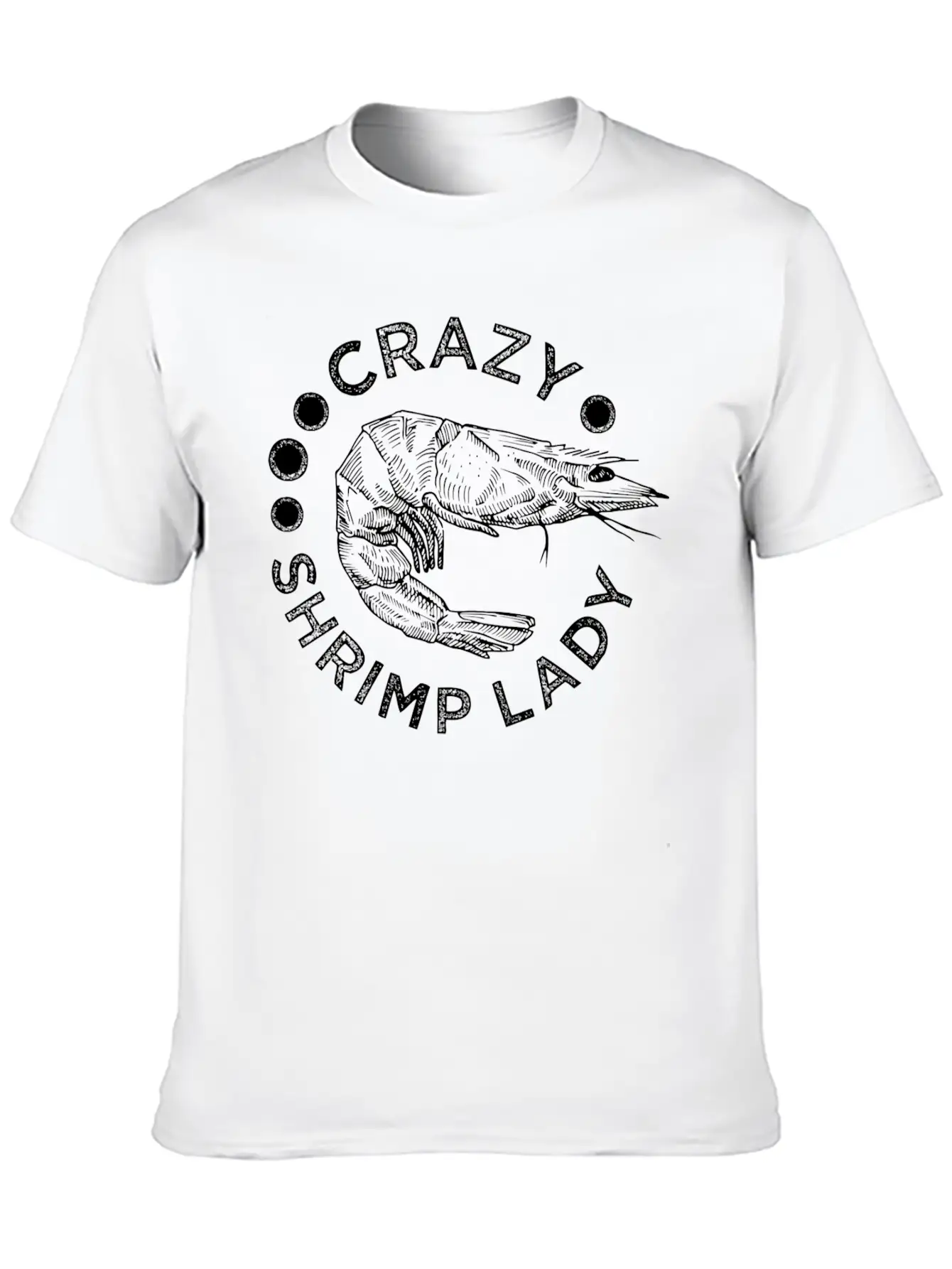 Crazy Shrimp Lady Essential Unisex Summer Tee – Soft Cotton Casual Fit