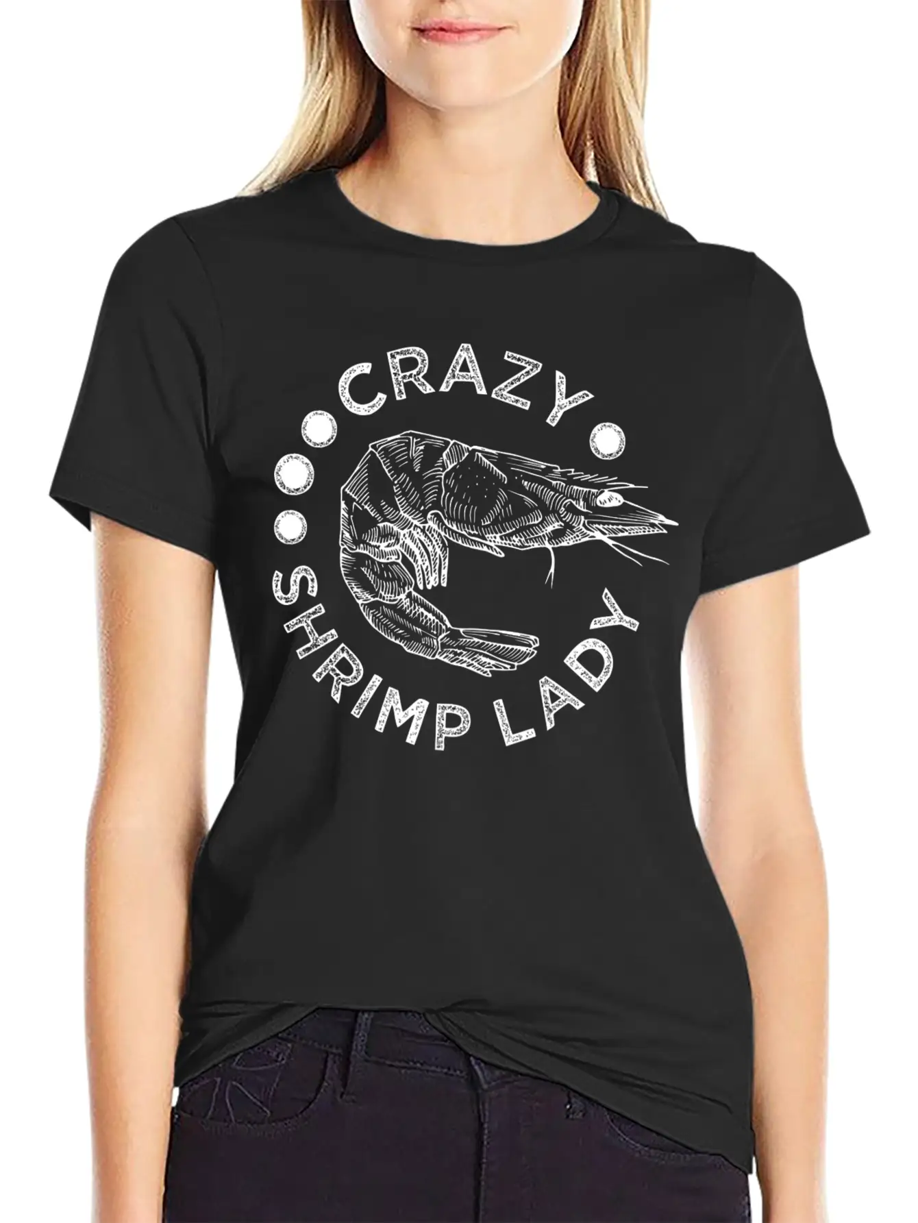 Crazy Shrimp Lady Essential Unisex Summer Tee – Soft Cotton Casual Fit