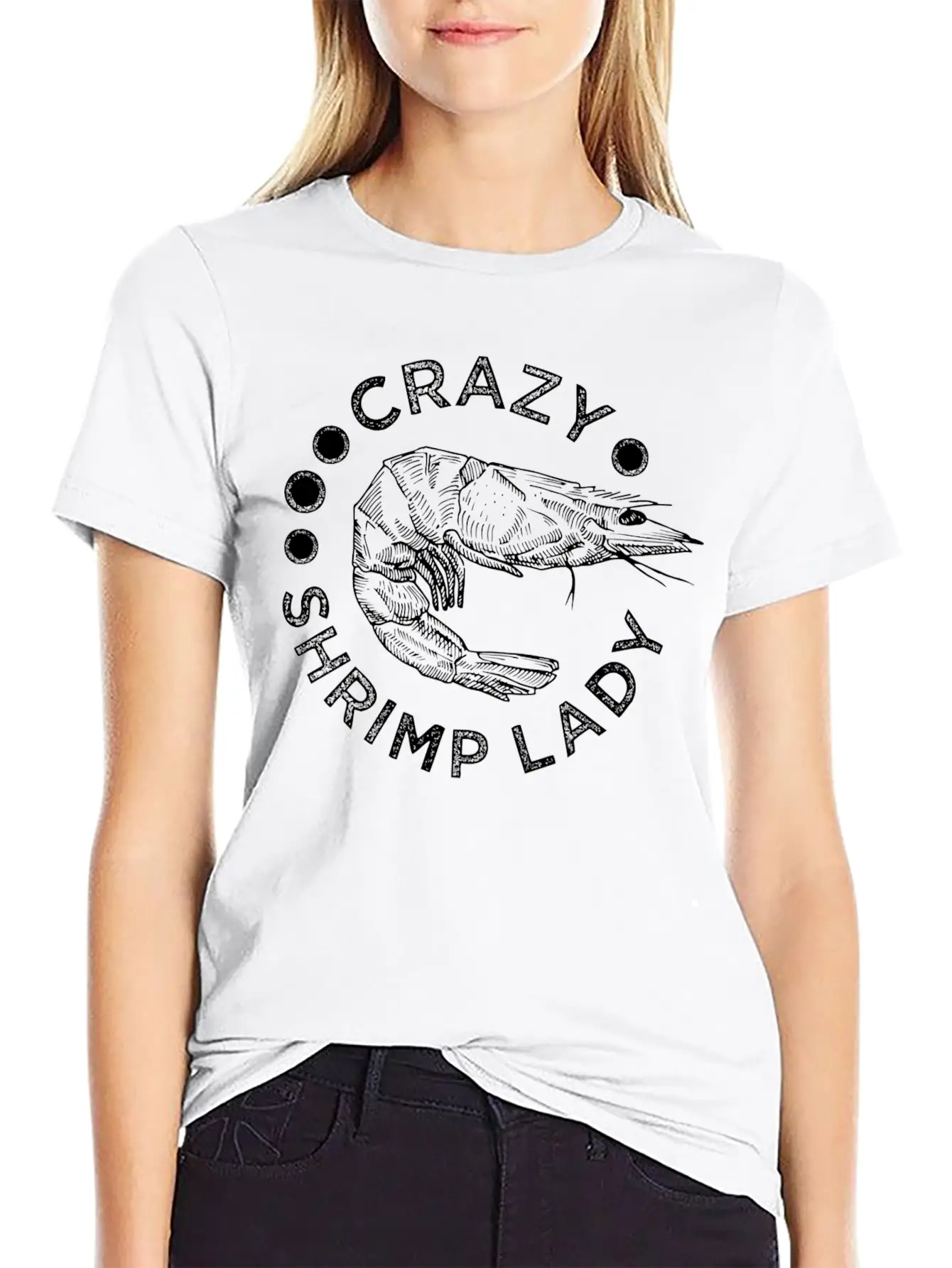 Crazy Shrimp Lady Essential Unisex Summer Tee – Soft Cotton Casual Fit