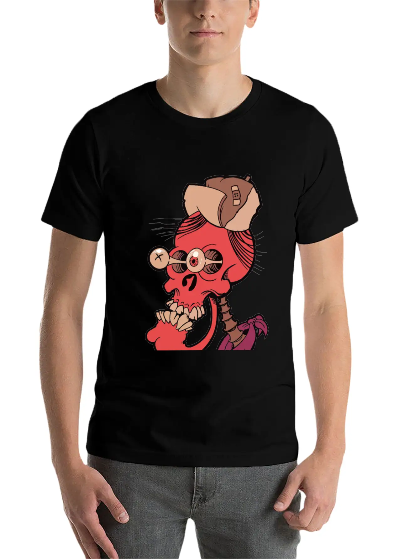 Crazy Skull Essential Unisex Summer Tee – Soft Cotton Casual Fit