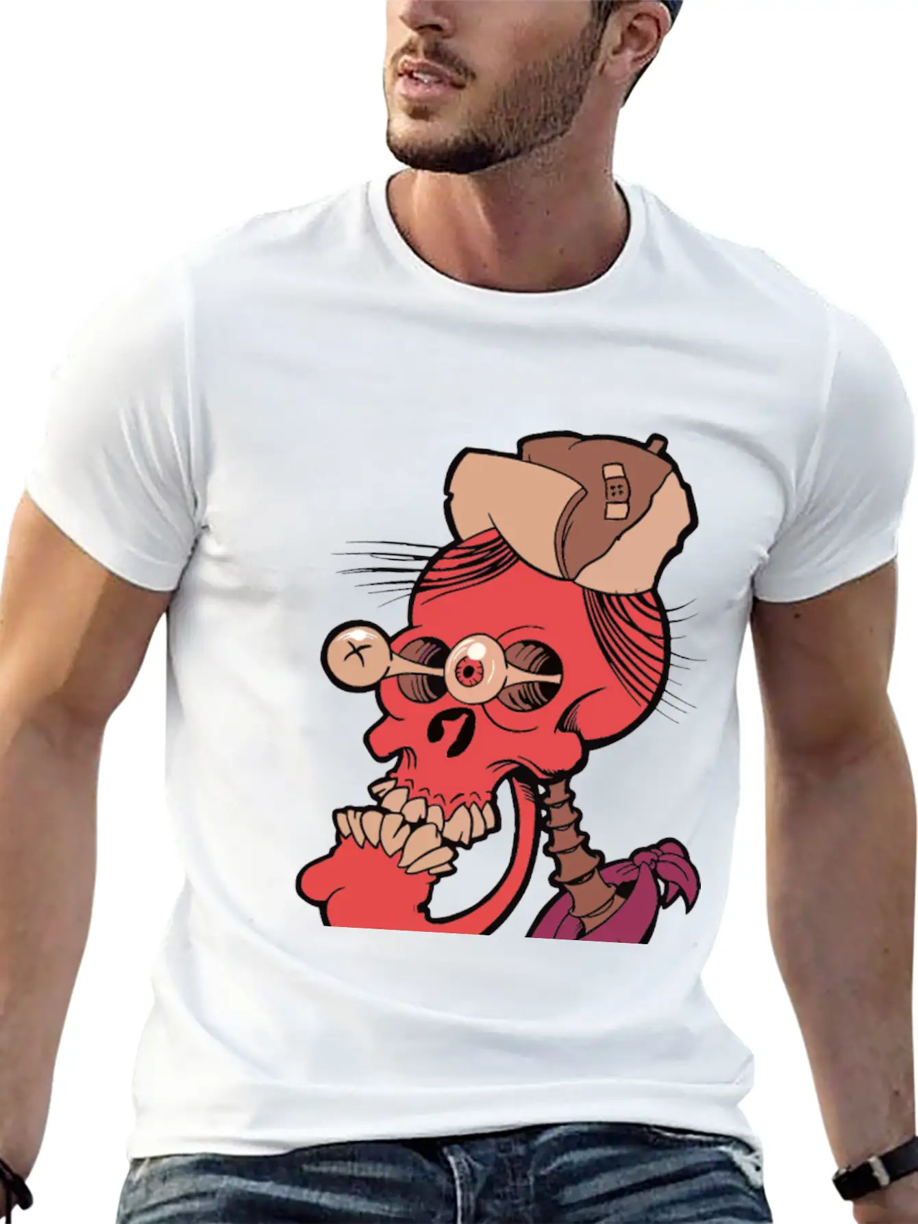 Crazy Skull Essential Unisex Summer Tee – Soft Cotton Casual Fit