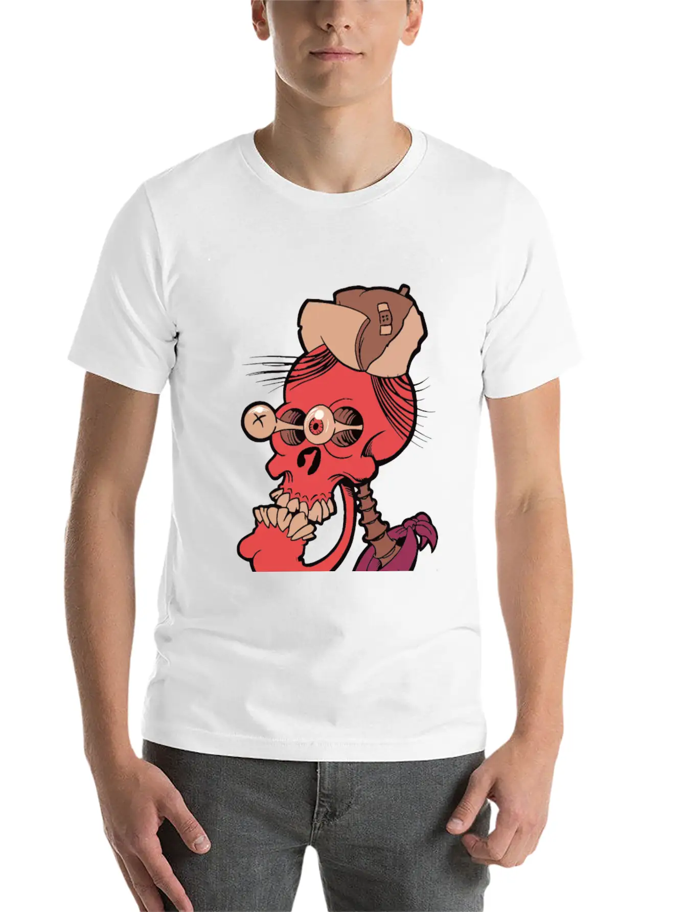 Crazy Skull Essential Unisex Summer Tee – Soft Cotton Casual Fit
