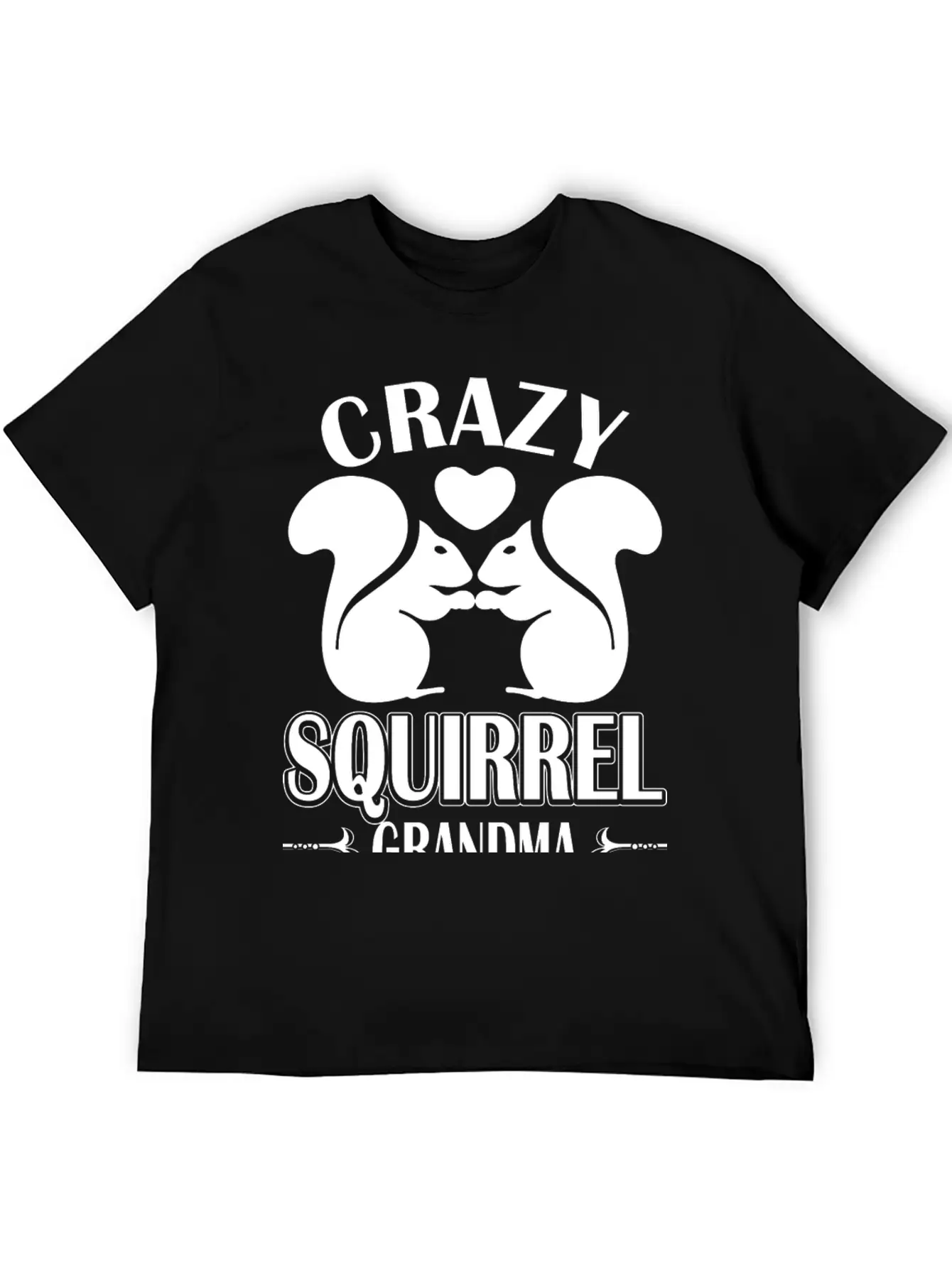 Crazy Squirrel Grandma Unisex Short Sleeve Soft Cotton T-Shirt – Casual Everyday Wear