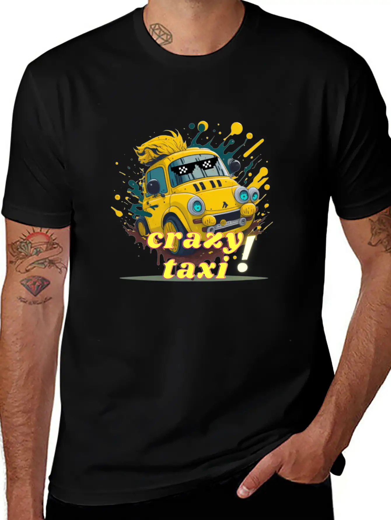 Crazy Taxi Unisex Short Sleeve Soft Cotton T-Shirt – Casual Everyday Wear