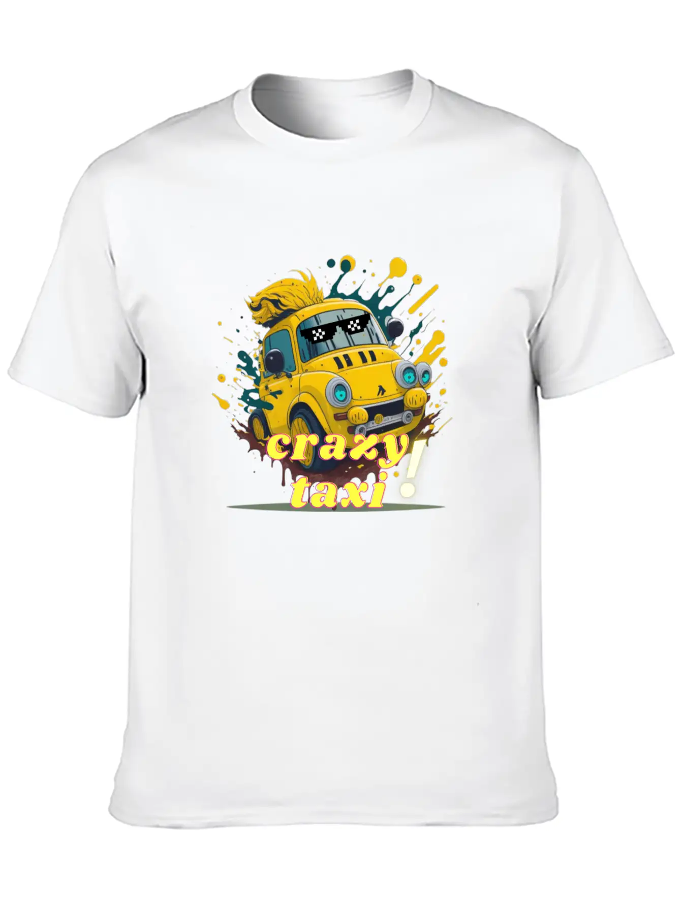 Crazy Taxi Unisex Short Sleeve Soft Cotton T-Shirt – Casual Everyday Wear