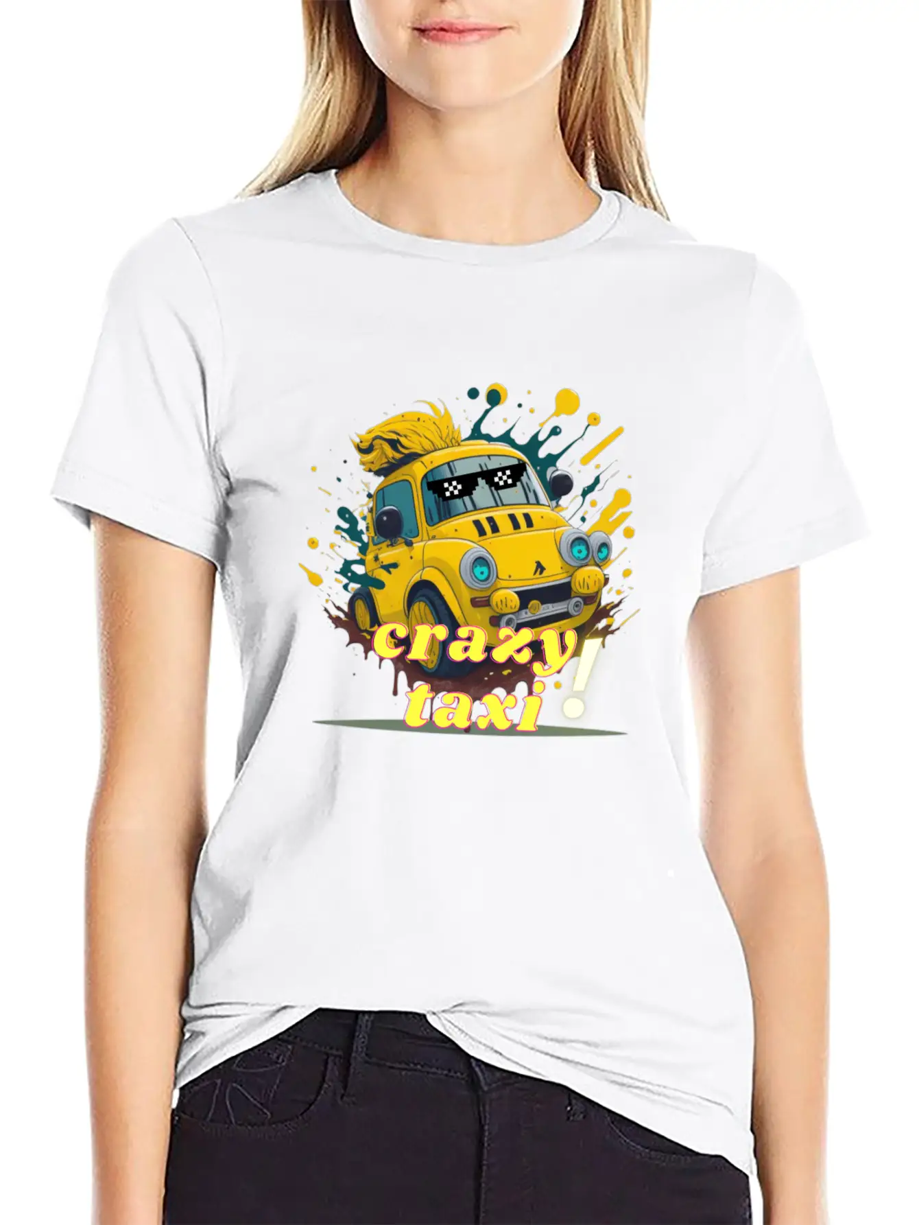 Crazy Taxi Unisex Short Sleeve Soft Cotton T-Shirt – Casual Everyday Wear