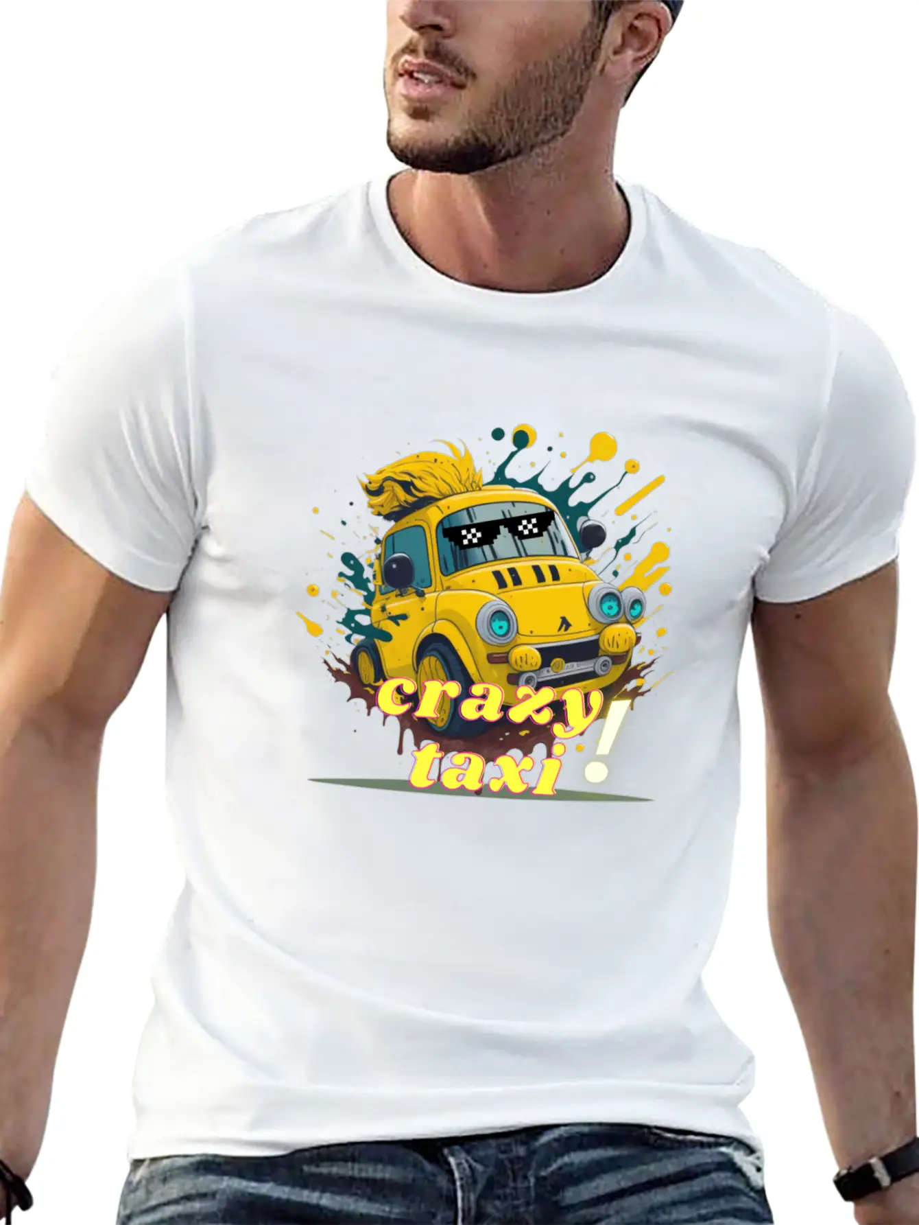 Crazy Taxi Unisex Short Sleeve Soft Cotton T-Shirt – Casual Everyday Wear