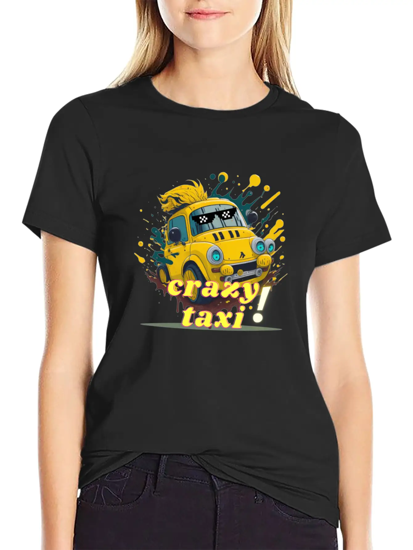 Crazy Taxi Unisex Short Sleeve Soft Cotton T-Shirt – Casual Everyday Wear