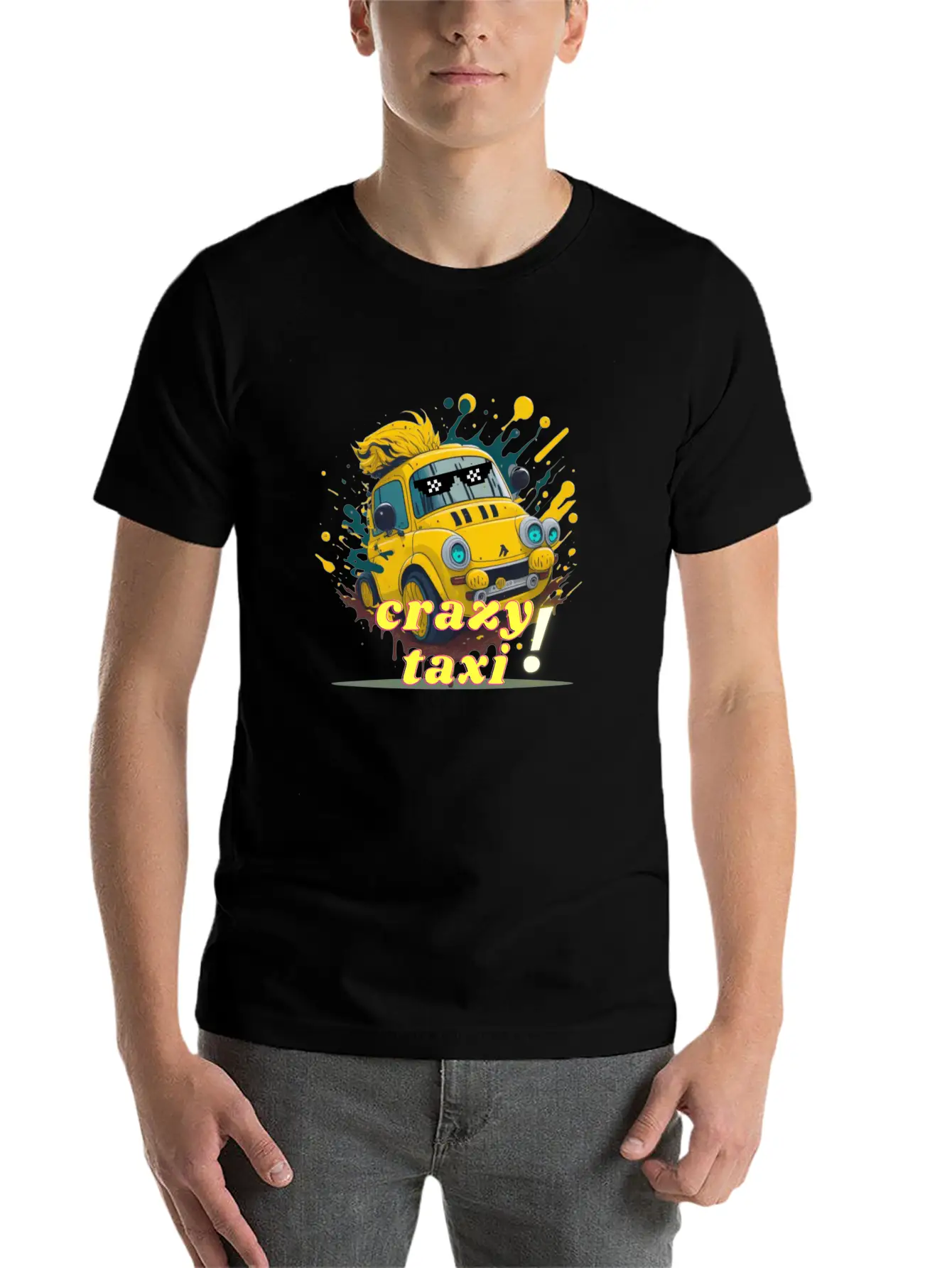 Crazy Taxi Unisex Short Sleeve Soft Cotton T-Shirt – Casual Everyday Wear