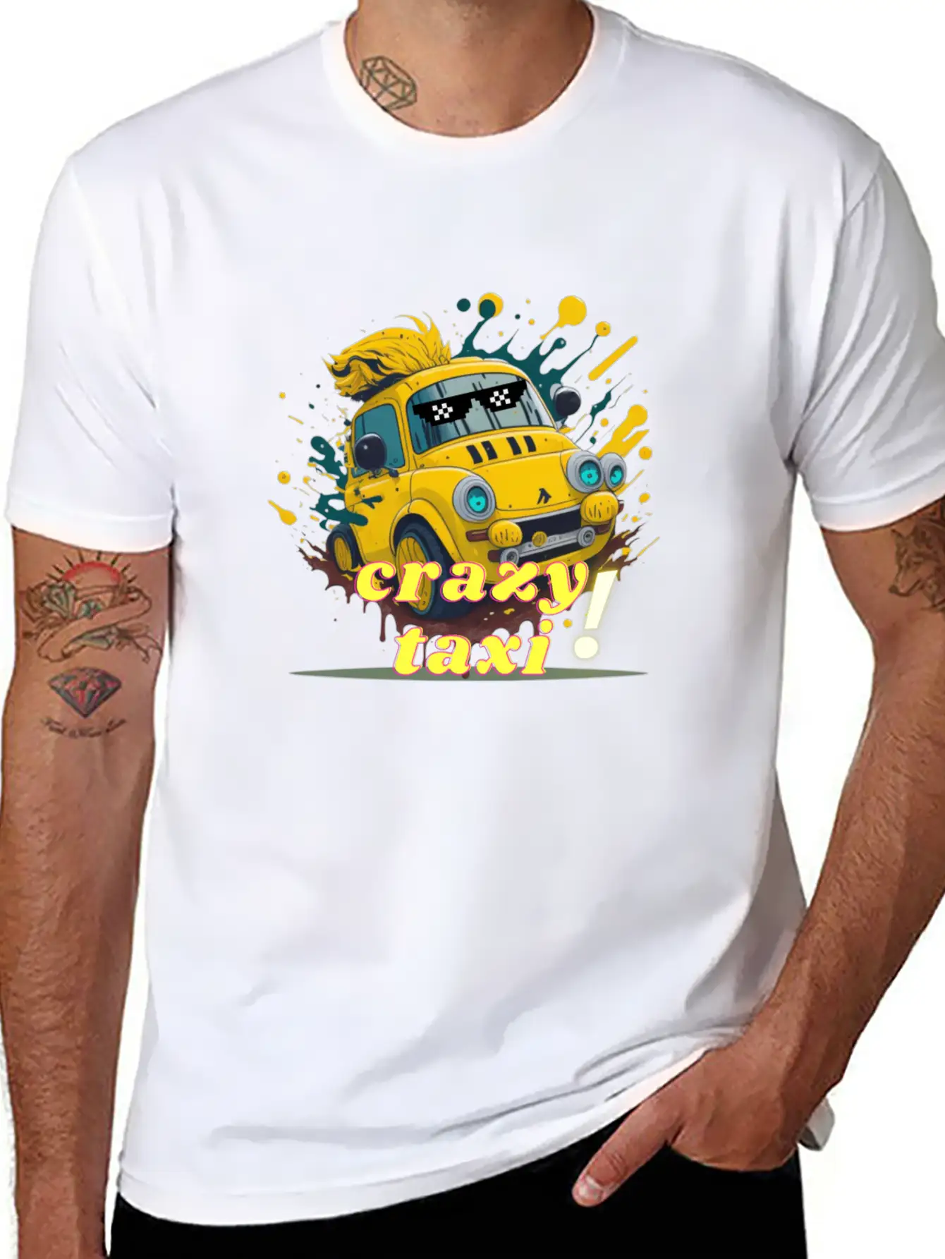 Crazy Taxi Unisex Short Sleeve Soft Cotton T-Shirt – Casual Everyday Wear