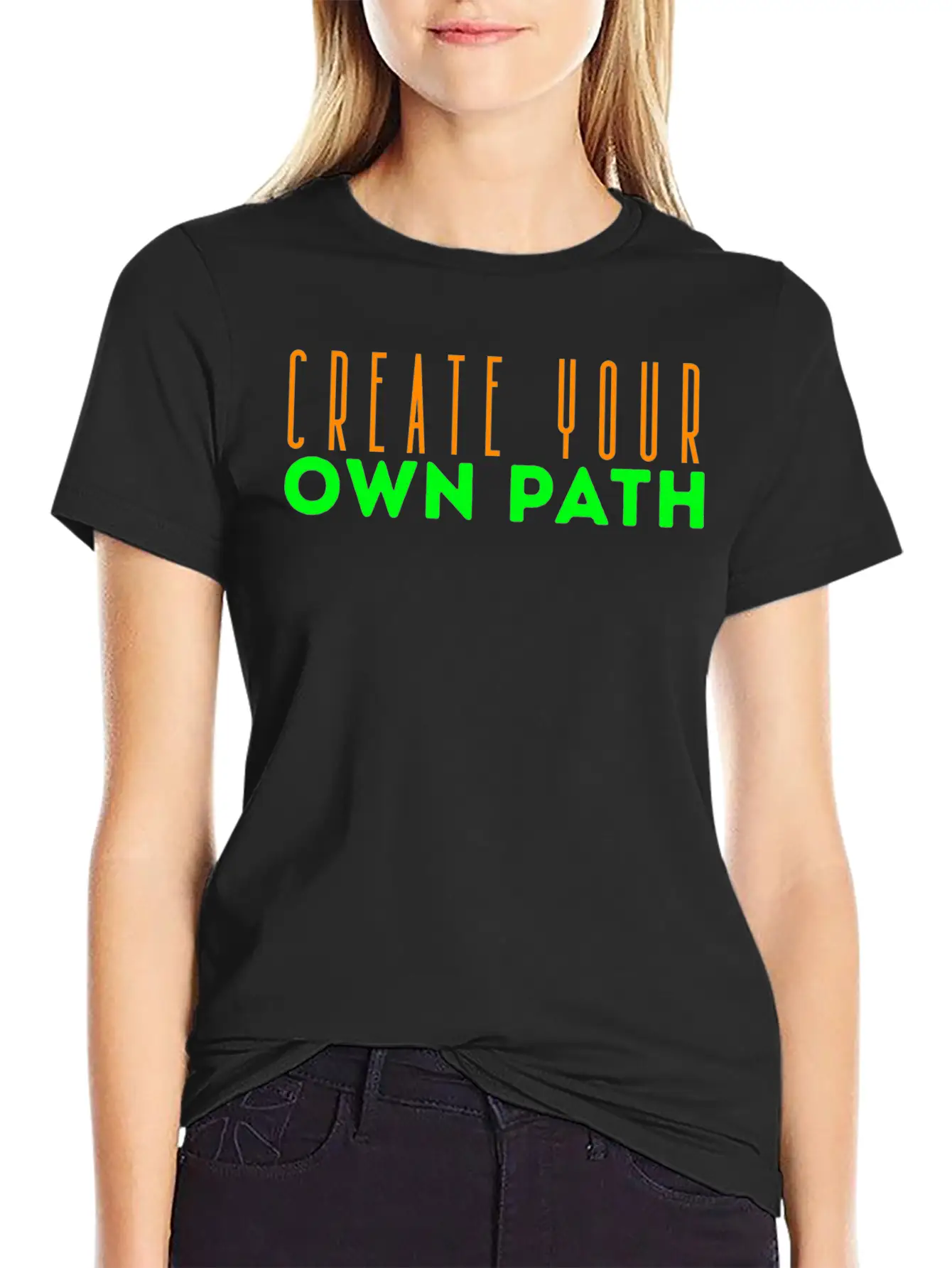 Create Your Own Path Comfortable Minimalist Graphic Tee – Summer Style Essential