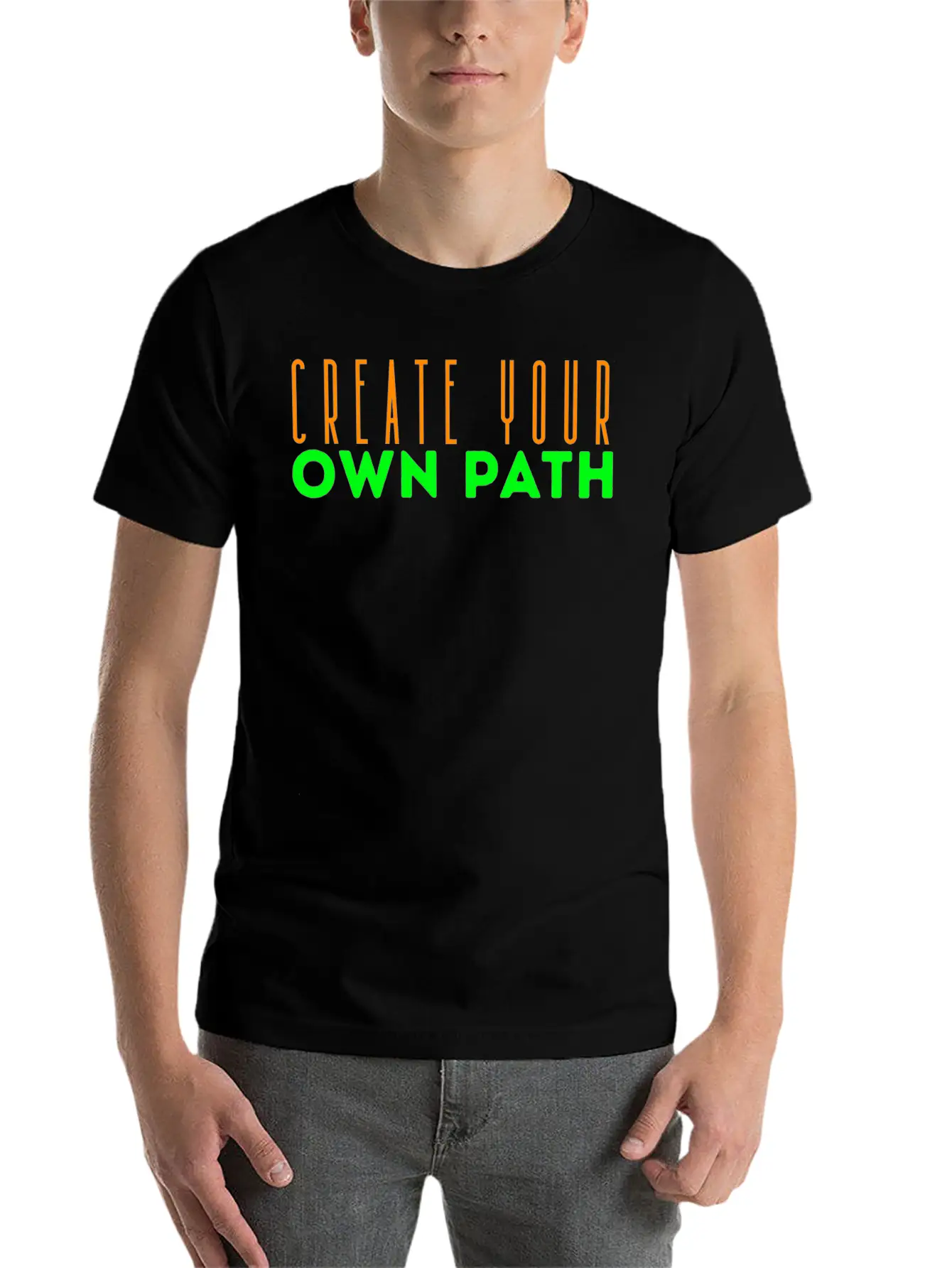 Create Your Own Path Comfortable Minimalist Graphic Tee – Summer Style Essential