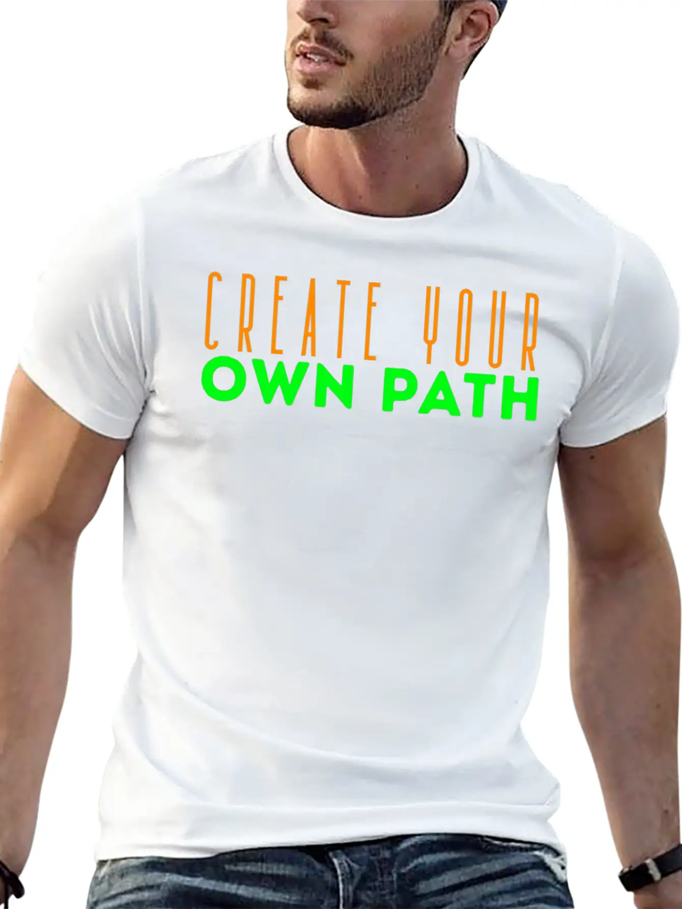 Create Your Own Path Comfortable Minimalist Graphic Tee – Summer Style Essential