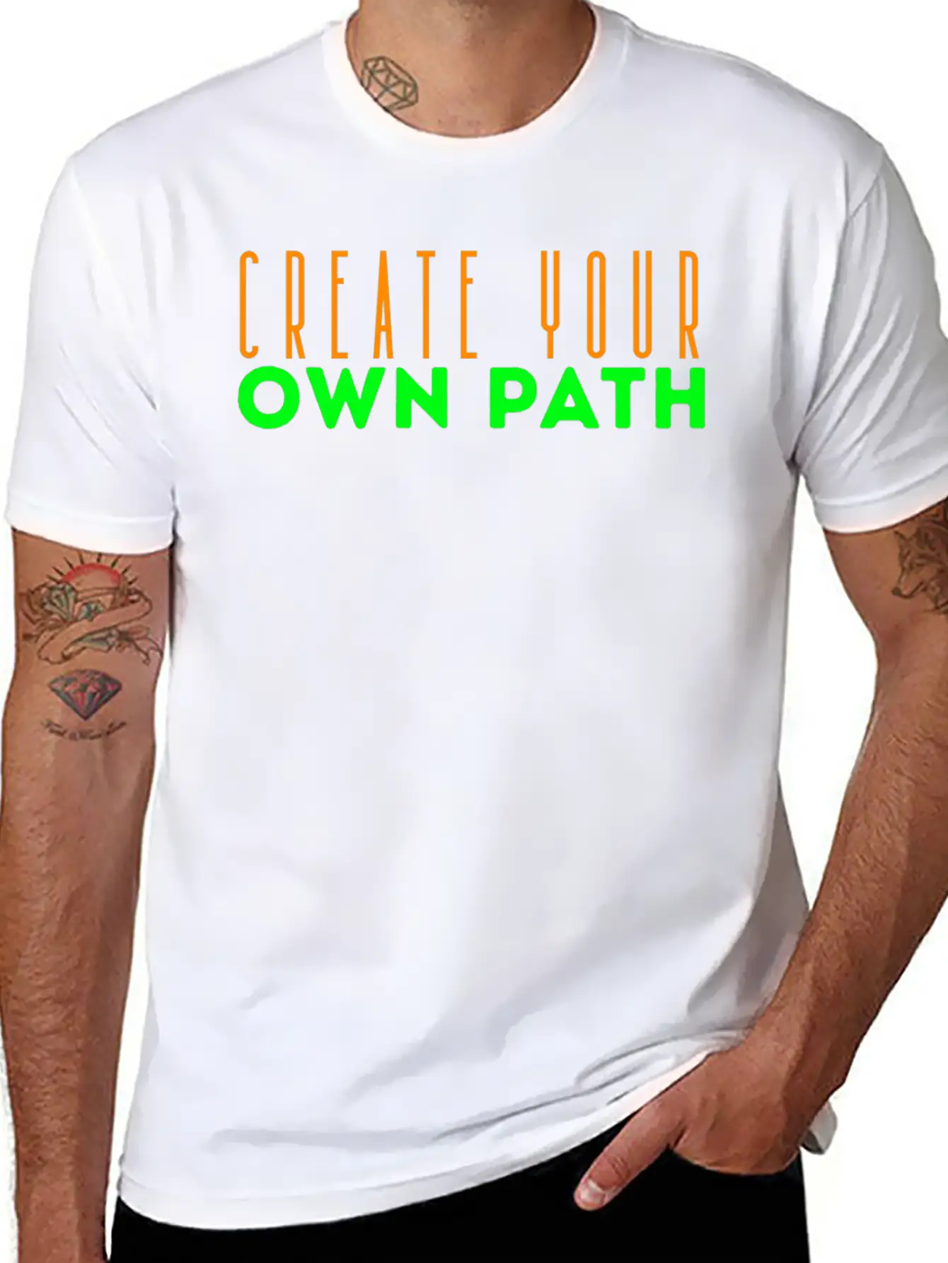 Create Your Own Path Comfortable Minimalist Graphic Tee – Summer Style Essential