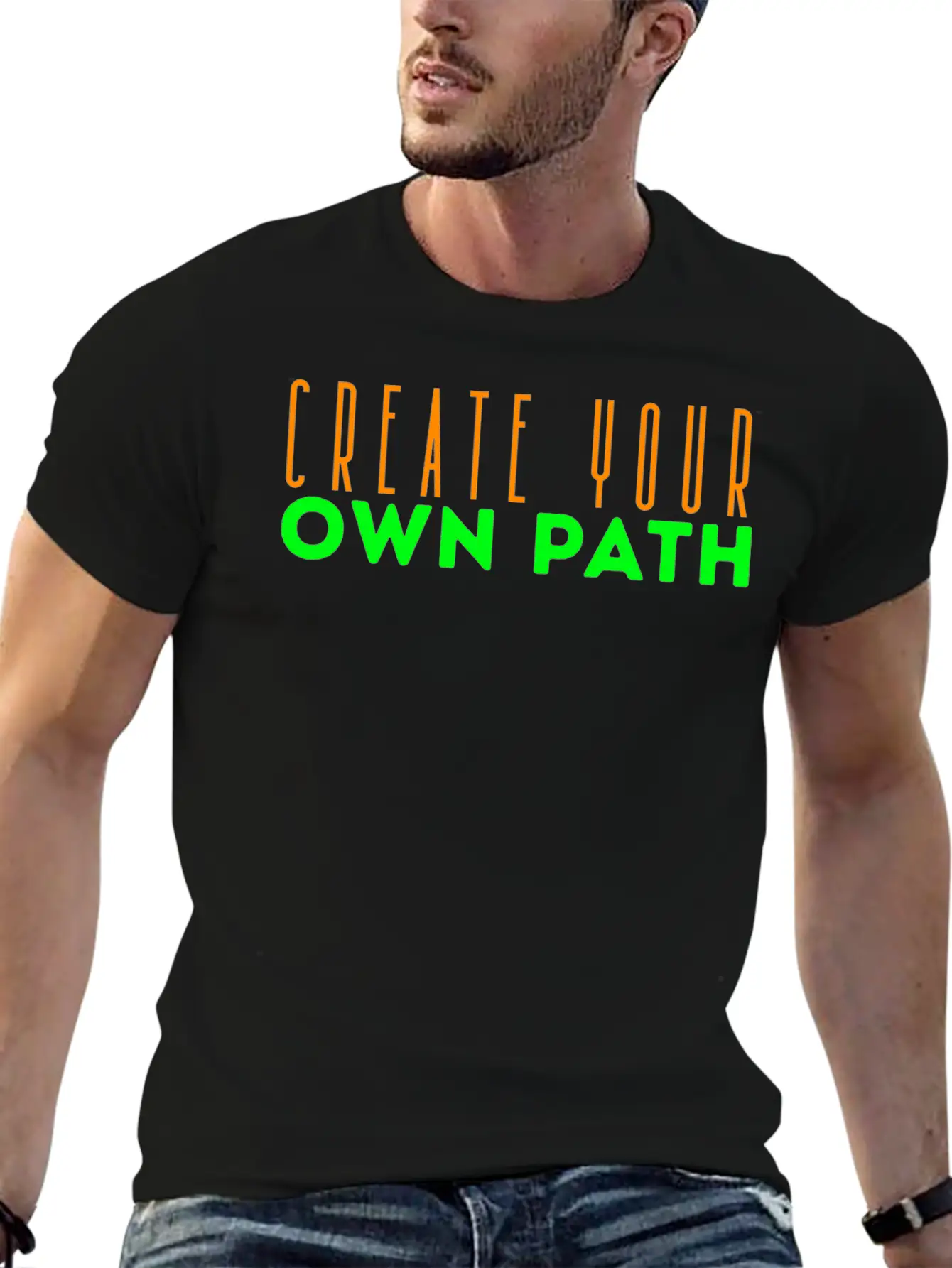 Create Your Own Path Comfortable Minimalist Graphic Tee – Summer Style Essential